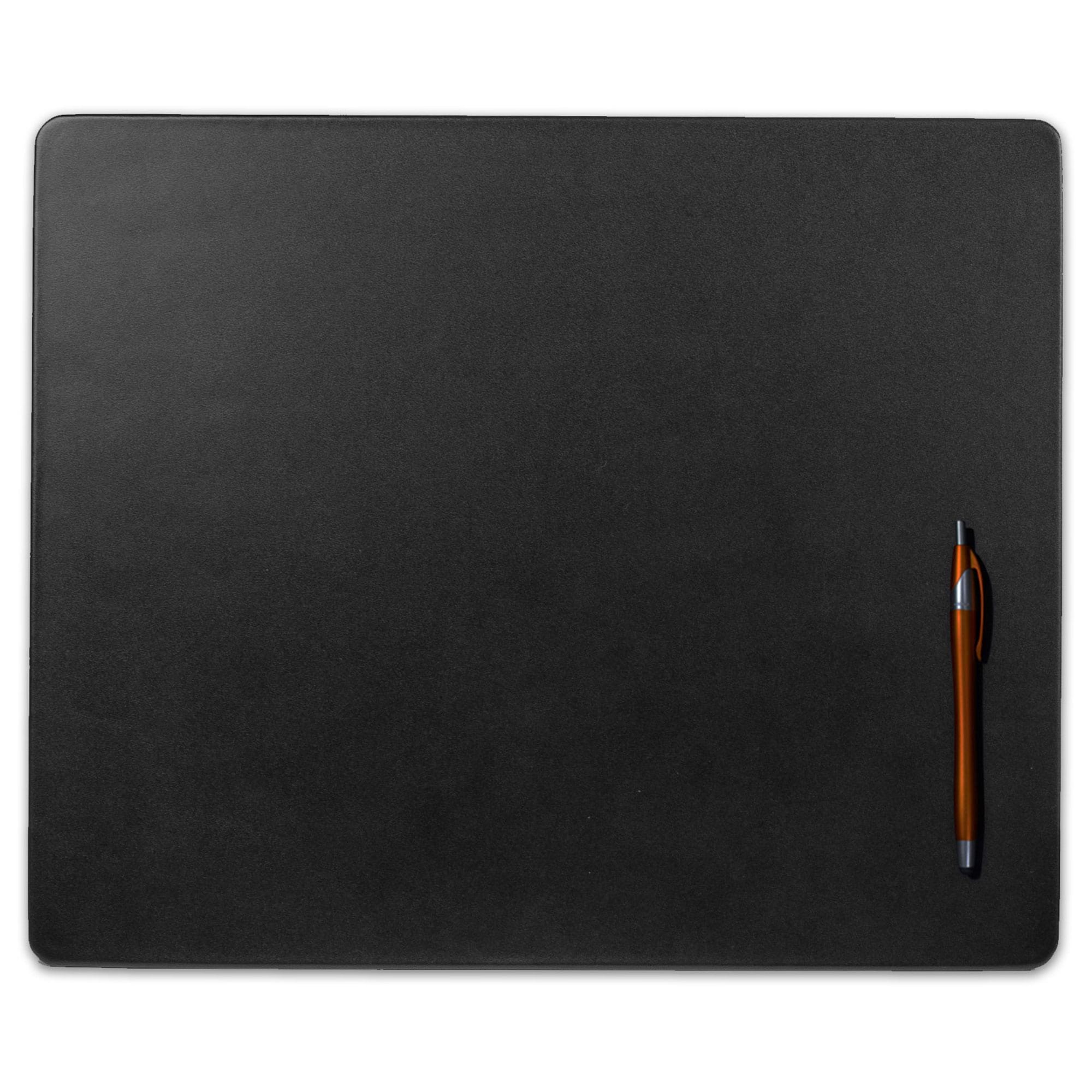 10 Seat Black Leather Conference Room Set w/ Round Coasters and Pen Stands, 17 x 14 Size Pads