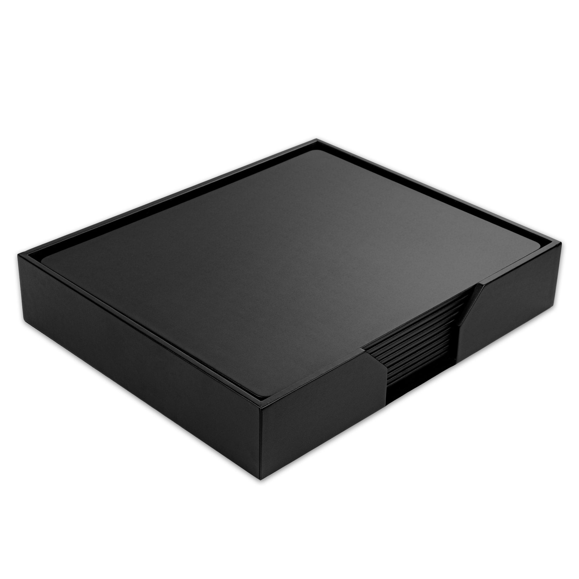 10 Seat Black Leather Conference Room Set, 17 x 14 Size Pads