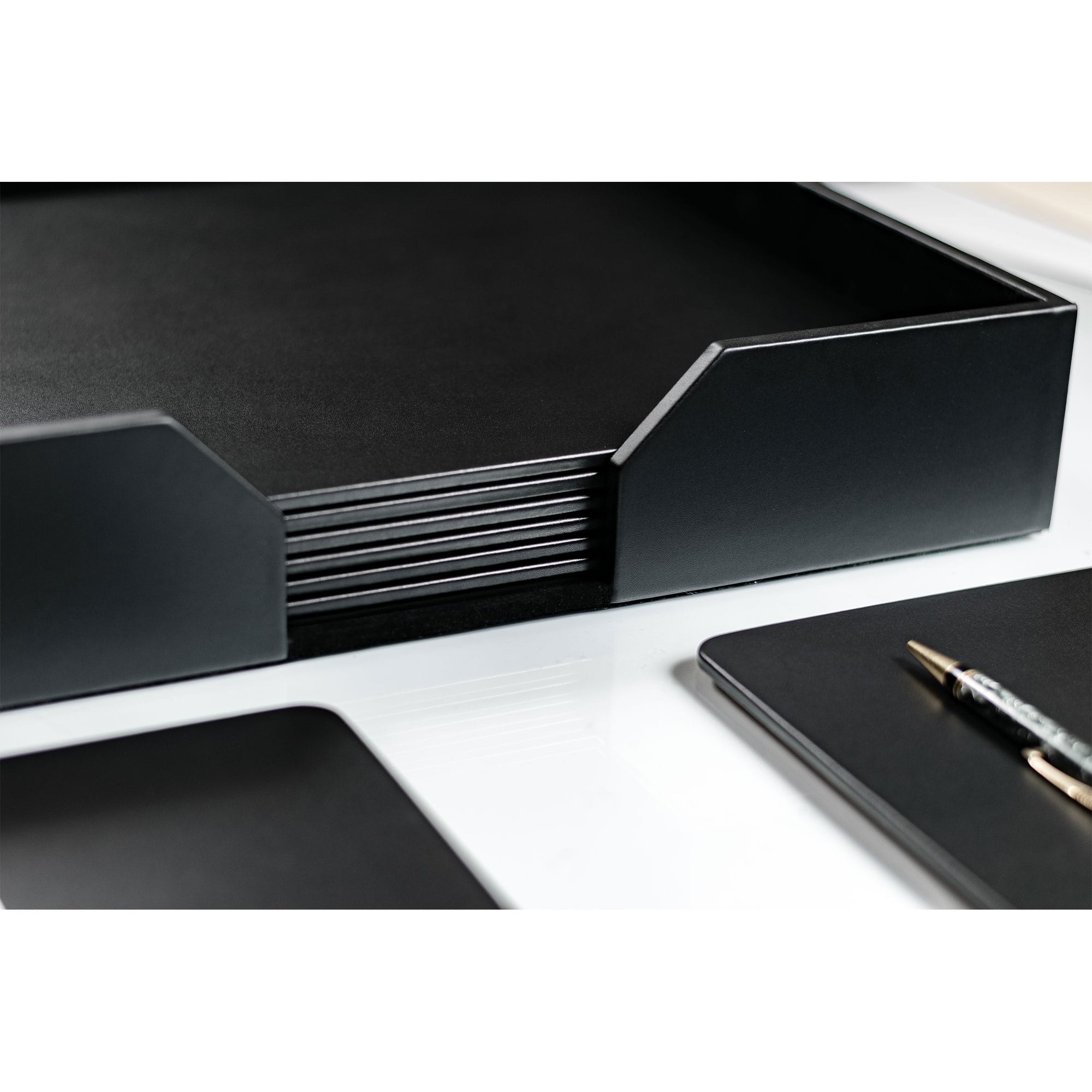 Black Leatherette 11 Piece  Conference Room Set, 17 x 14 Size Pads