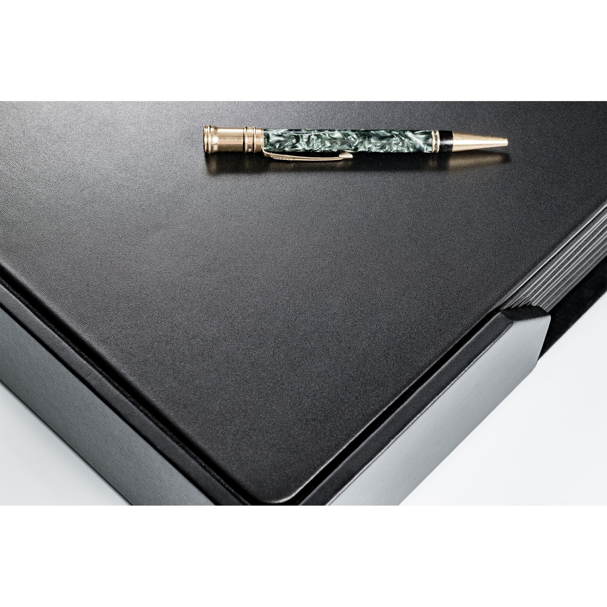 Black Leatherette 11 Piece  Conference Room Set, 17 x 14 Size Pads