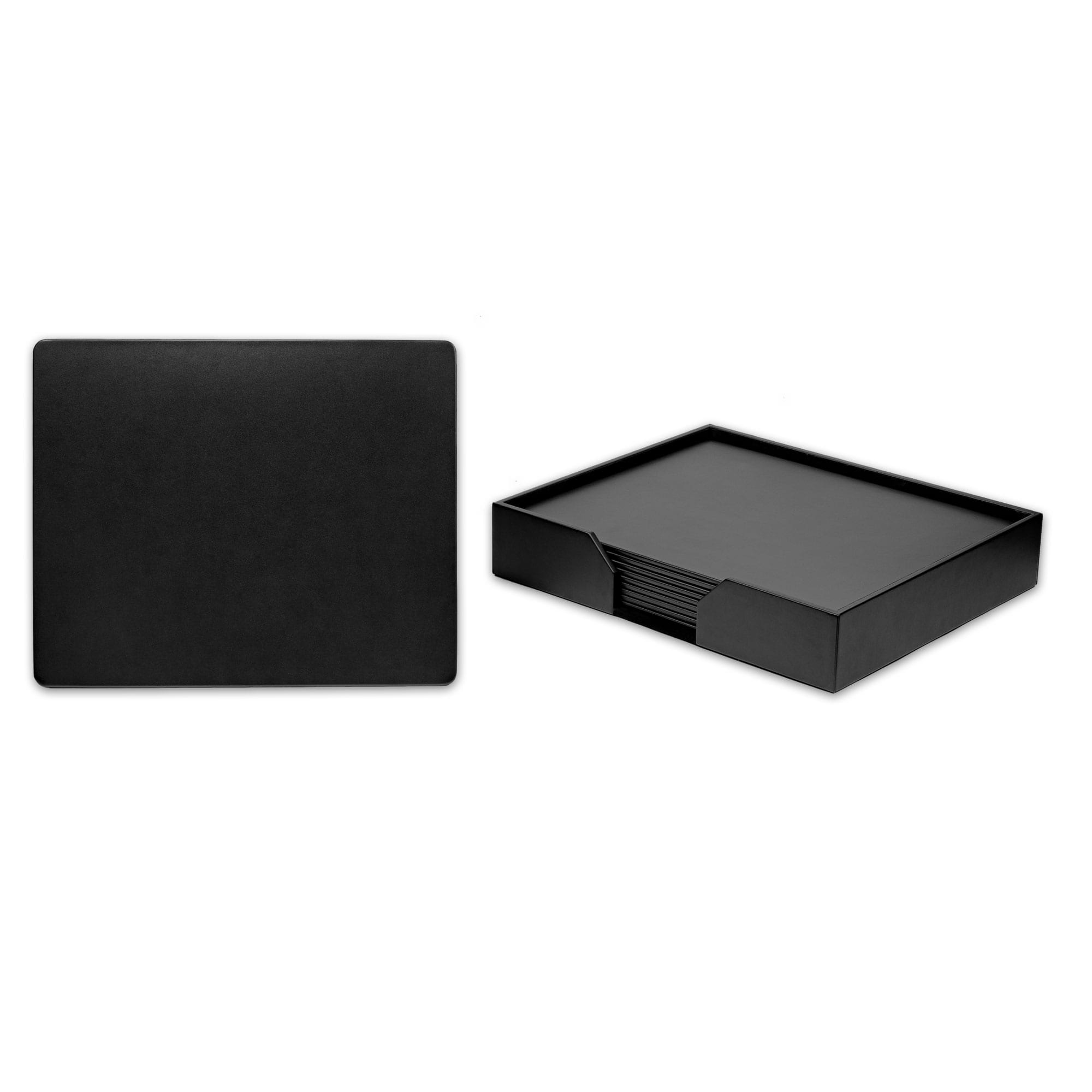 10 Seat Black Leatherette Conference Room Set, 20 x 16 Size Pads