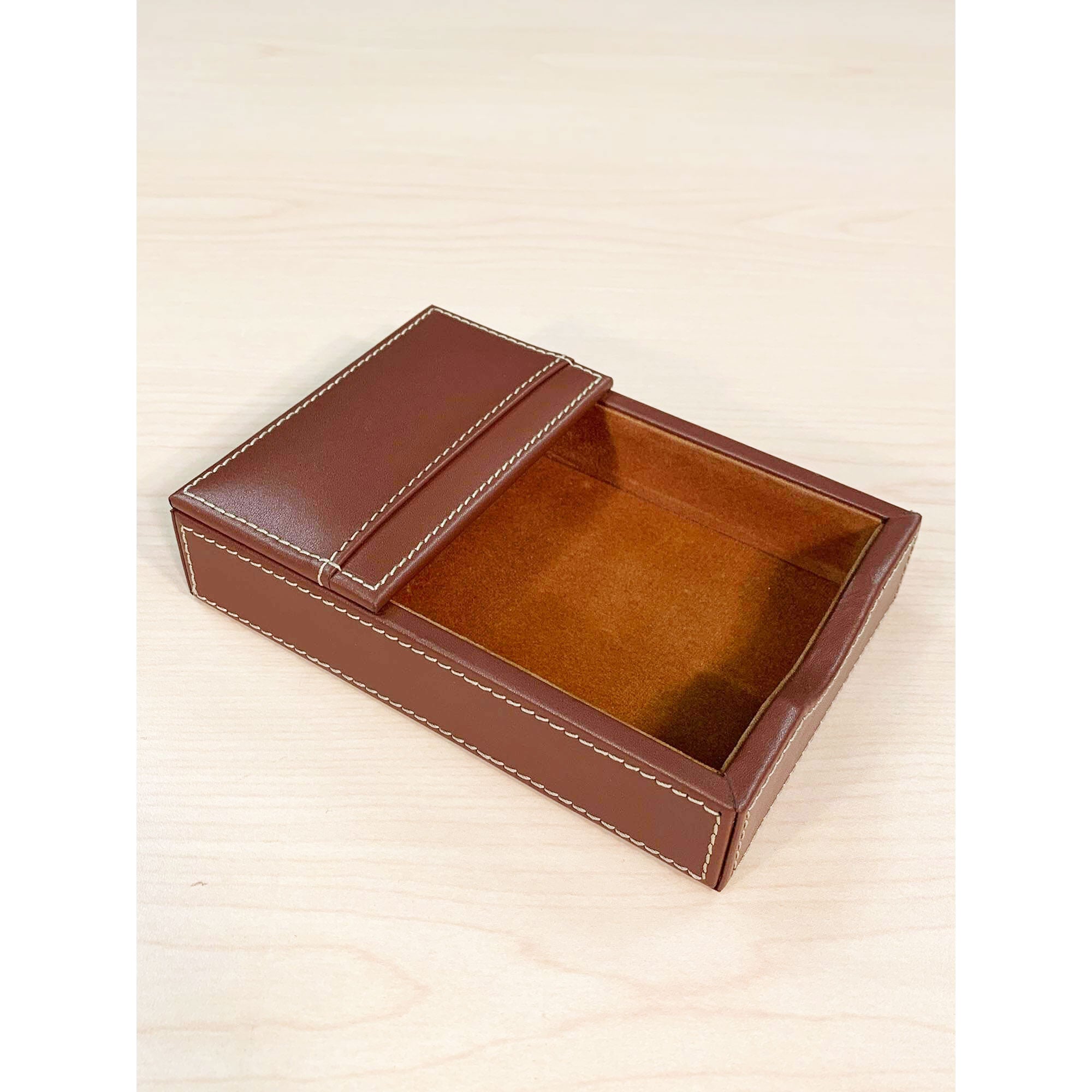 Rustic Brown Leather 10-Piece Desk Set