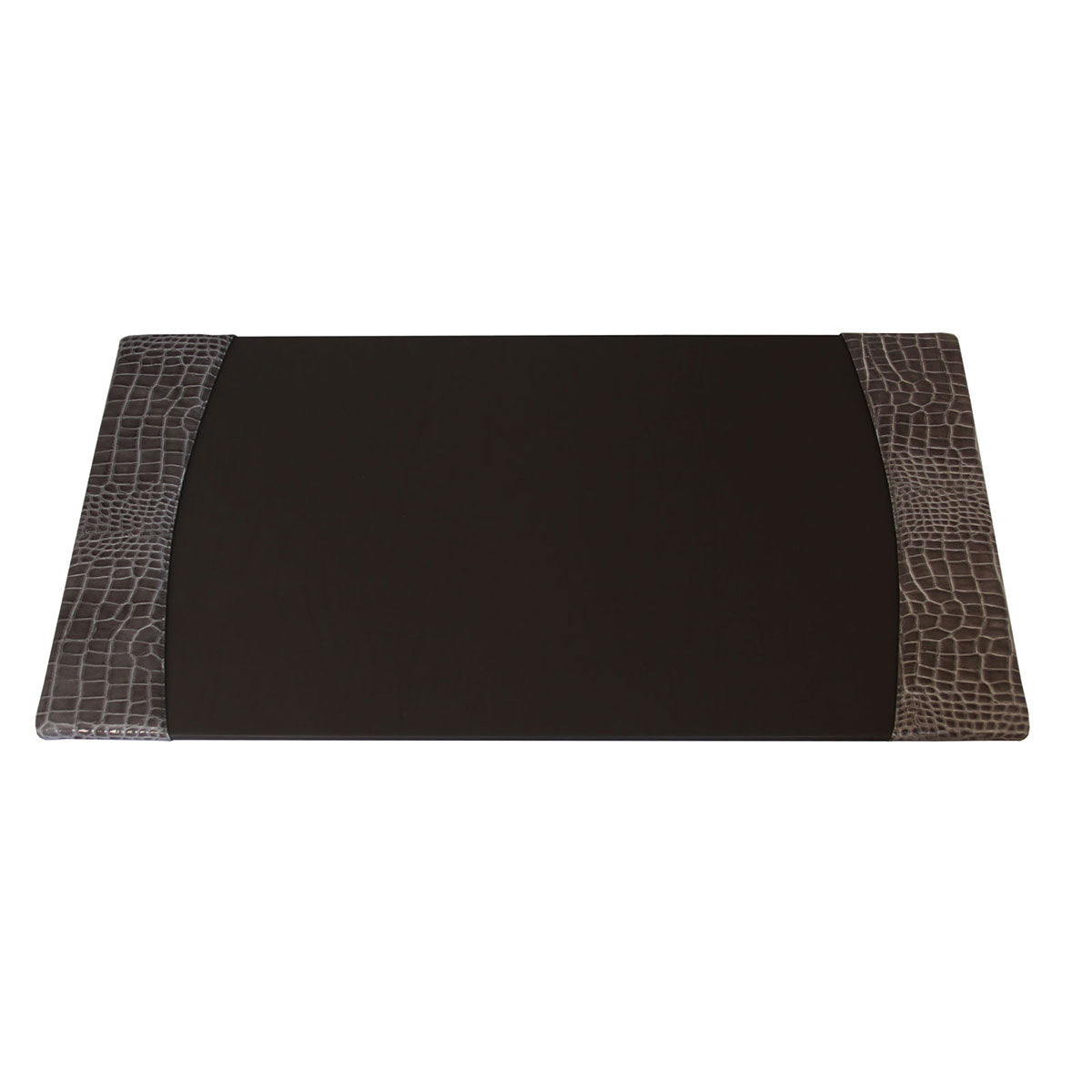 Protacini Castlerock Gray Italian Crocodile Leather 3-Piece Desk Set