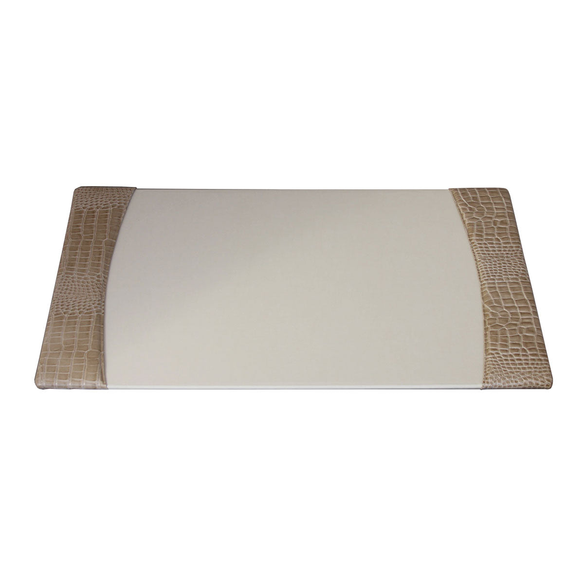 Protacini Breeze Beige Italian Crocodile Leather 3-Piece Desk Set