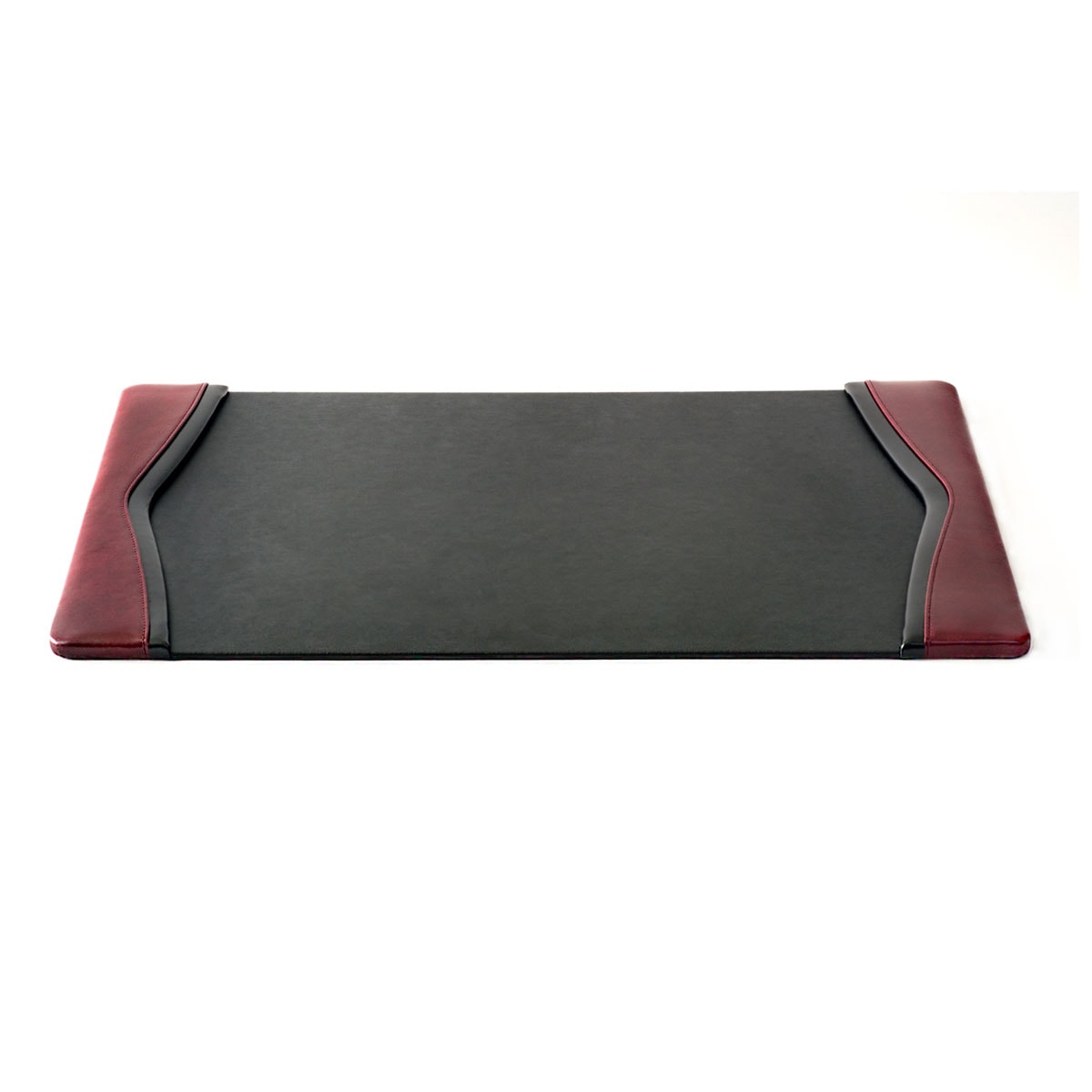 Burgundy Contemporary Leather 8-Piece Desk Set