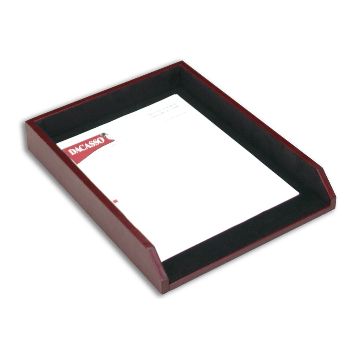 Burgundy Contemporary Leather 8-Piece Desk Set