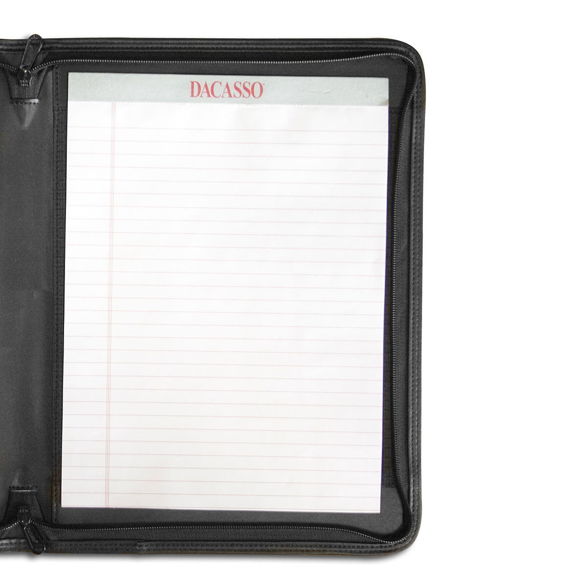 Classic Black Leather Enhanced Zip-Around Portfolio