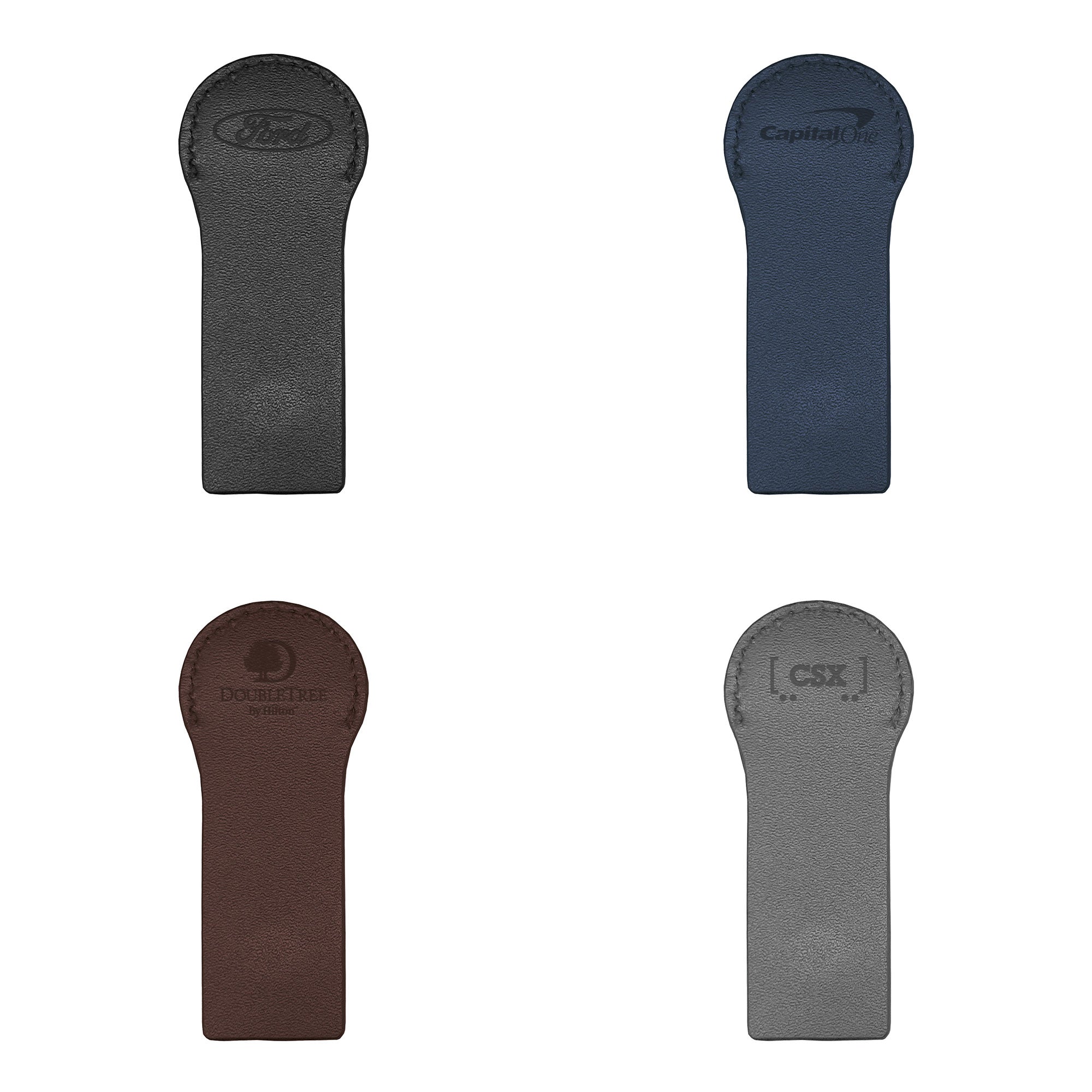 Custom Top-Grain Leather Mini Magnetic Bookmark/Clip