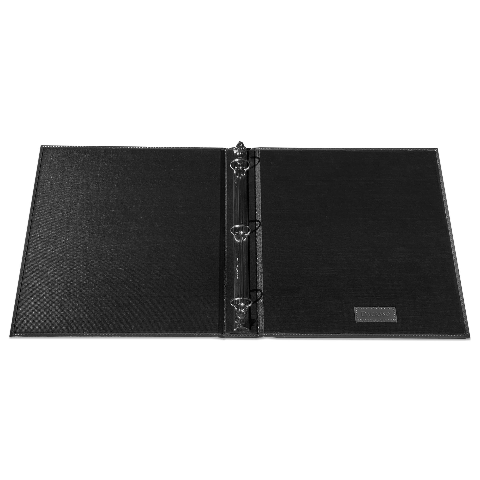 Black Top-Grain Leather 1" Ring Binder