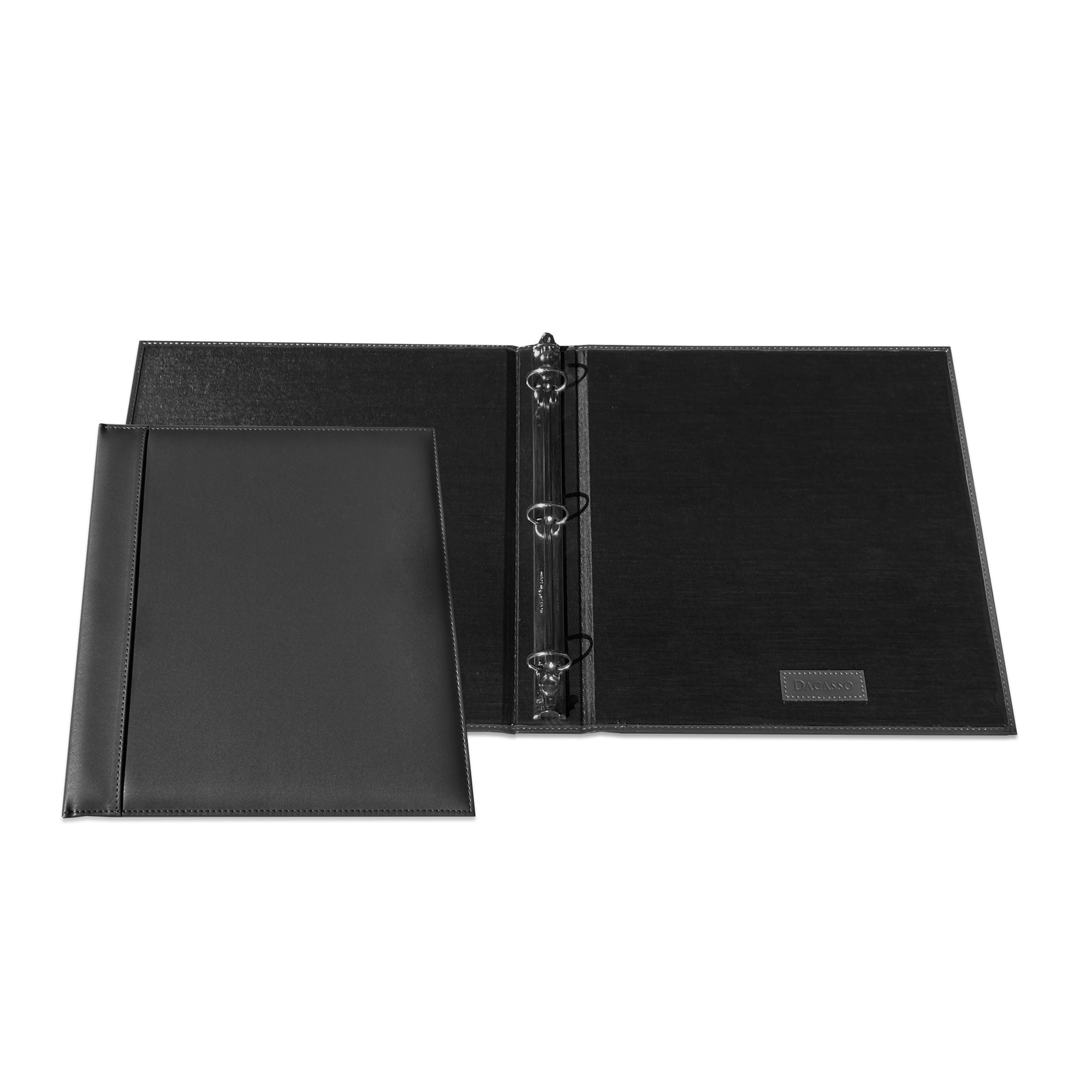 Black Top-Grain Leather 1" Ring Binder