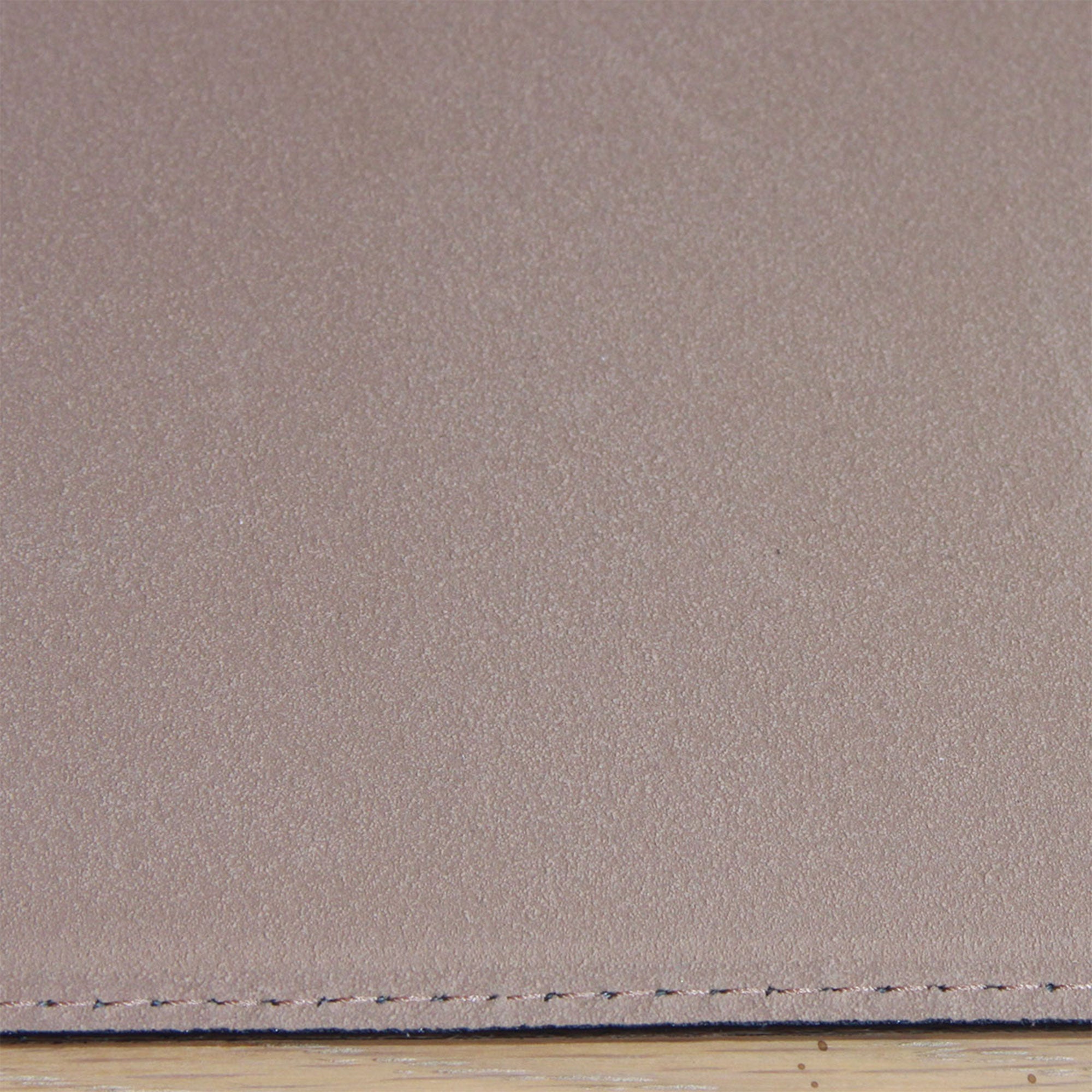 Dark Green 17 x 12 Leatherette Square Corner Placemat w/ White Stitching