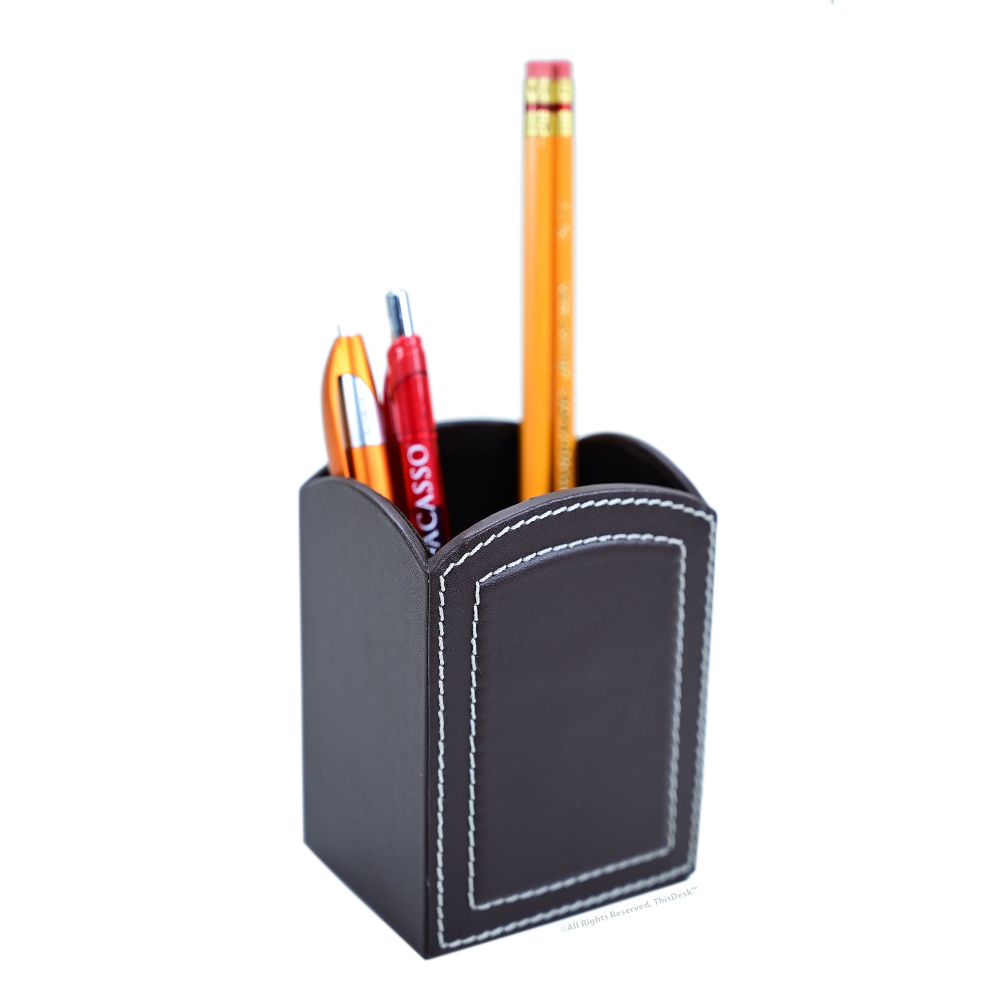 Home/Office 5pc Desk Accessory Set - Brown