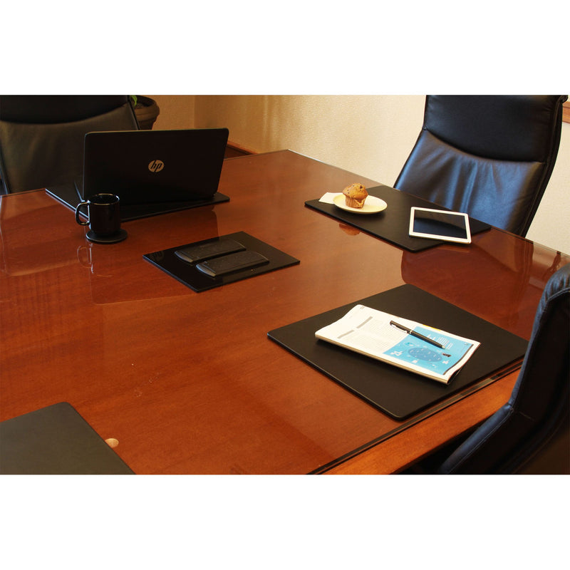 Black Leather 17 x 14 Conference Table Pad
