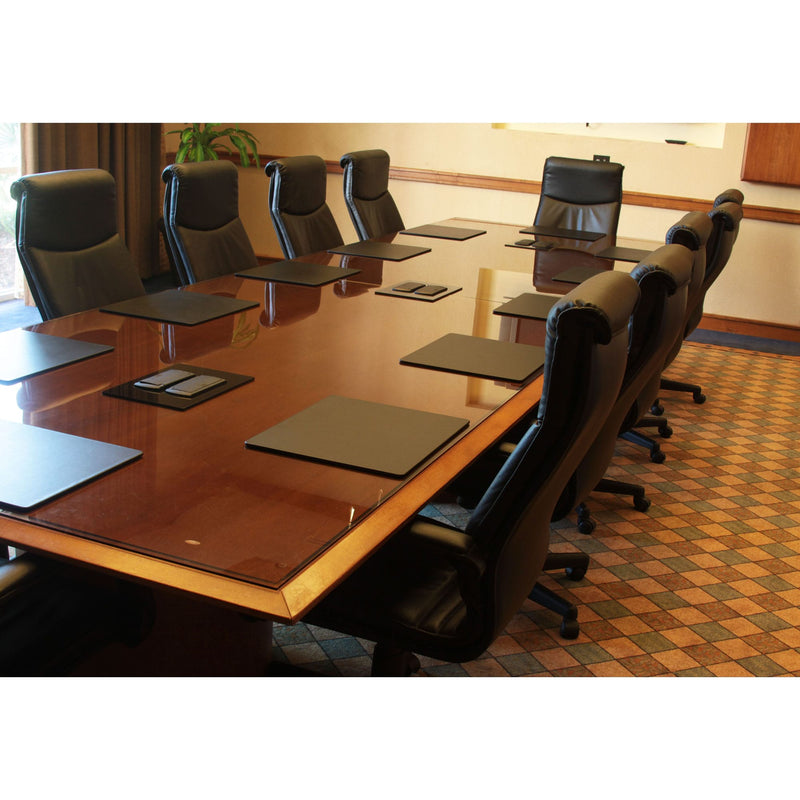 Black Leather 17 x 14 Conference Table Pad