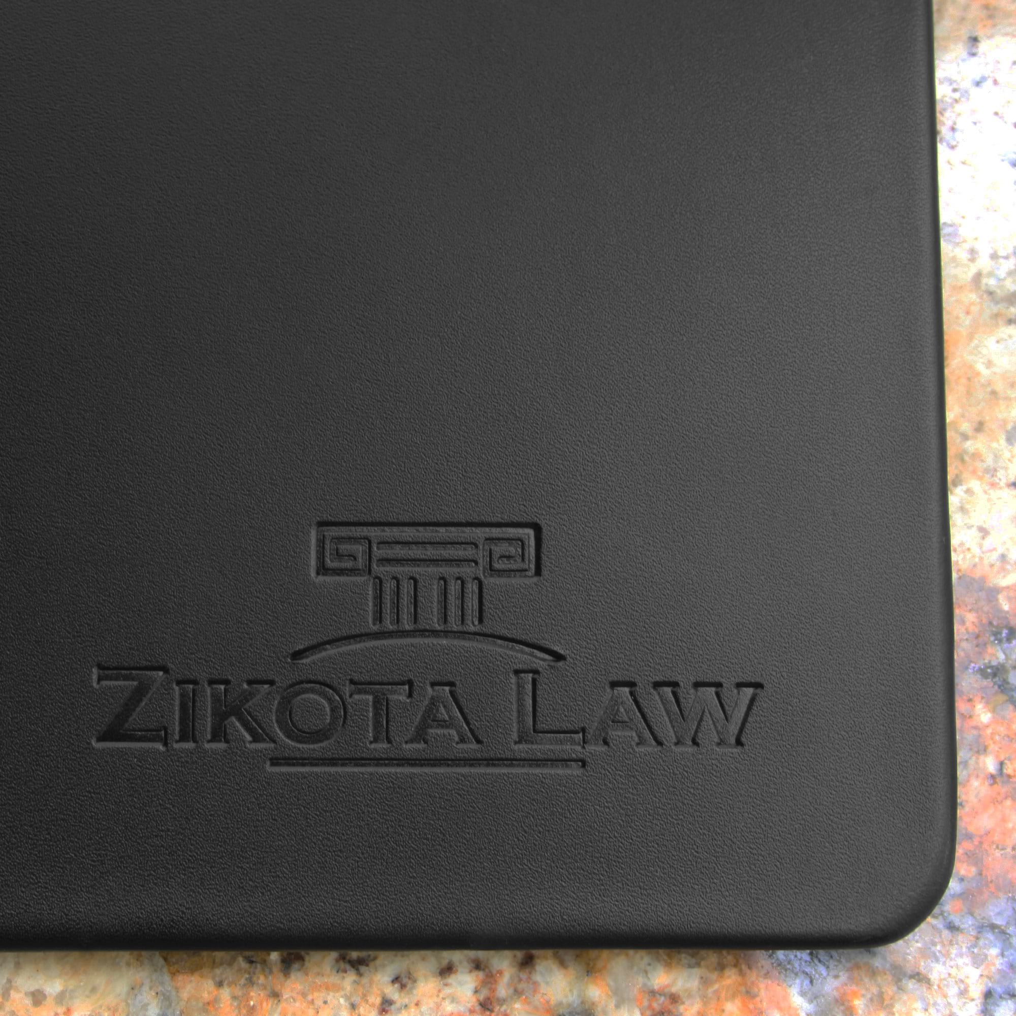 Black Leather 38" x 24" Desk Mat without Rails