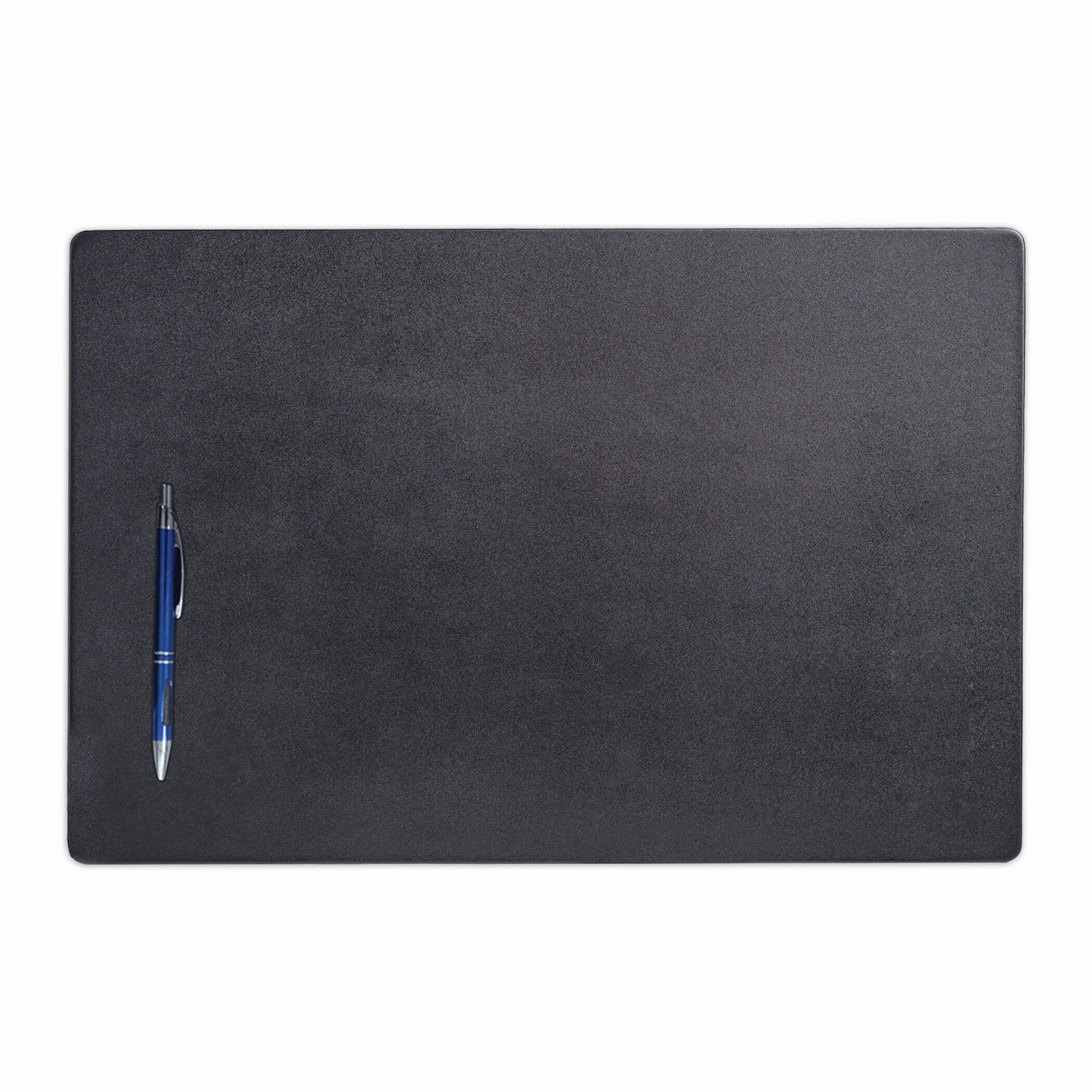Black Leather Conference Table Pad, 18" x 12"