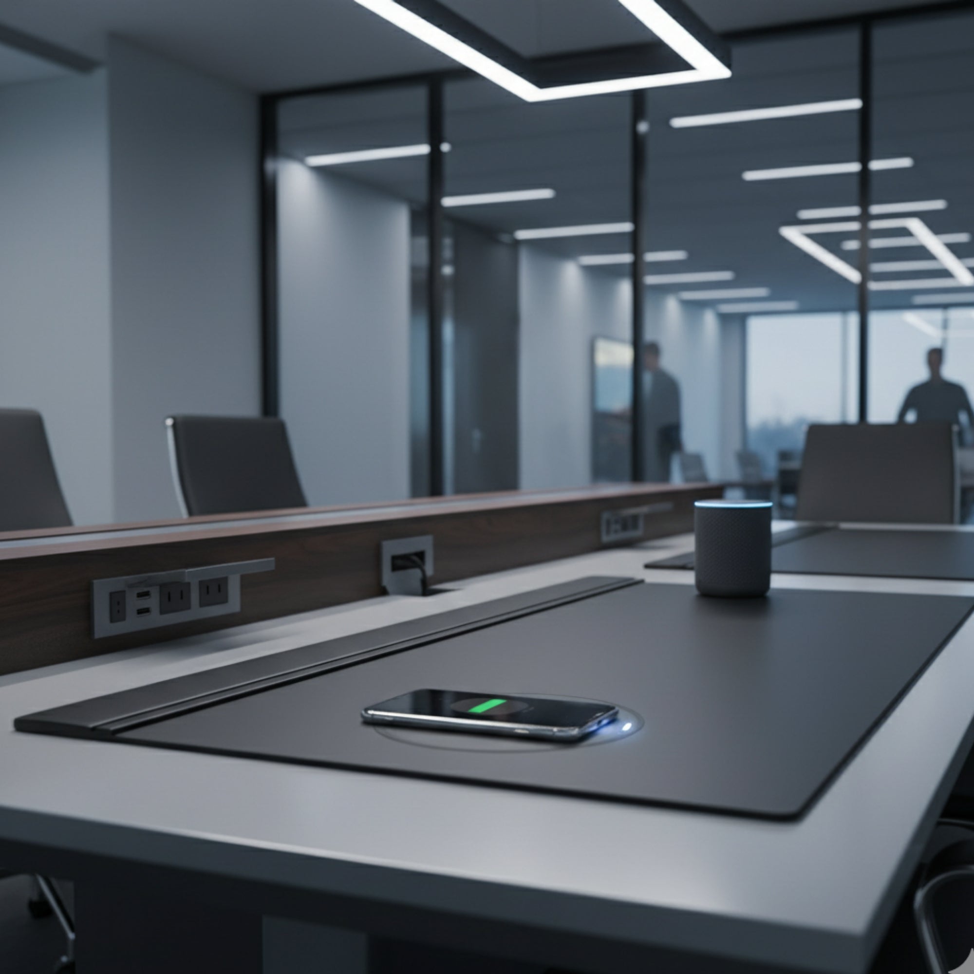 Classic Black Leather 34" X 20" Top-Rail Desk Pad