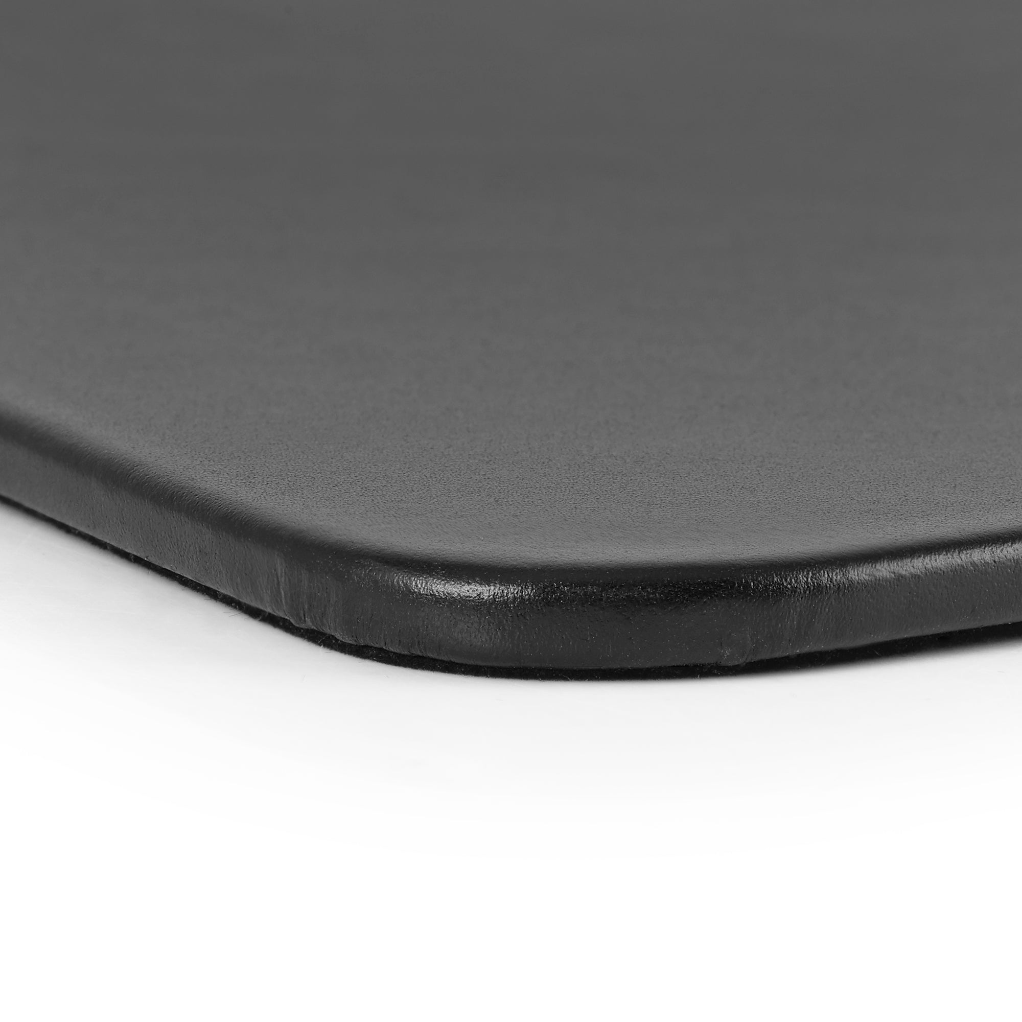 Classic Black Leather 17" x 14" Conference Pad for Round Table