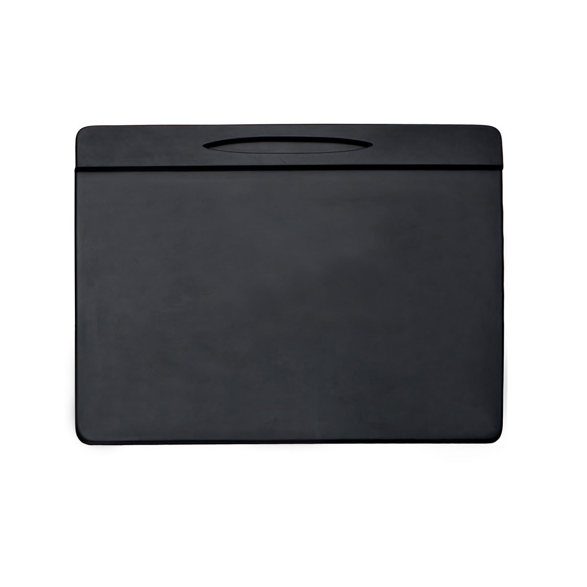 Black Leatherette Conference Pad with Top-Rail Pen Well, 17 x 14