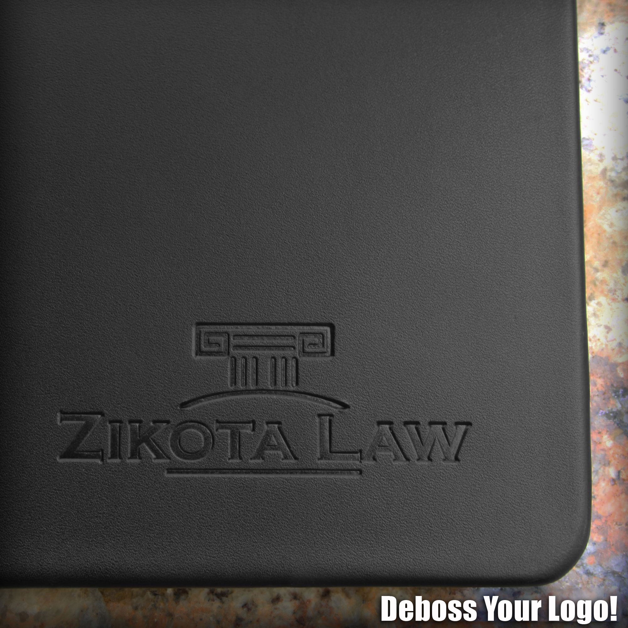 Black Leather 20 x 16 Conference Table Pad