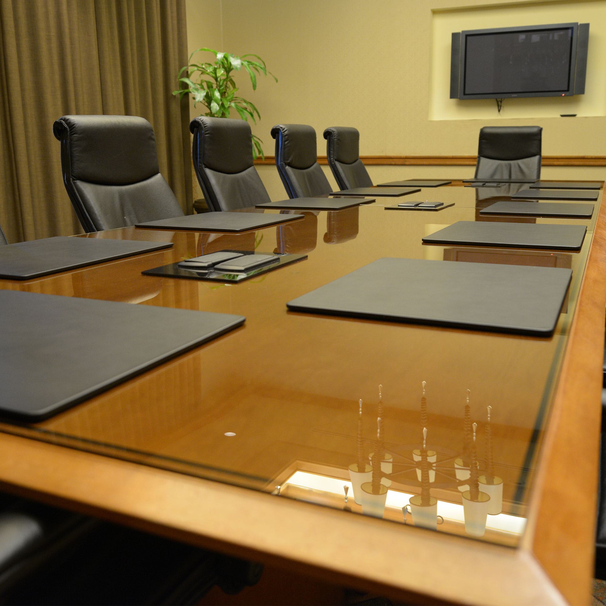 Black Leatherette 20 x 16 Conference Table Pad