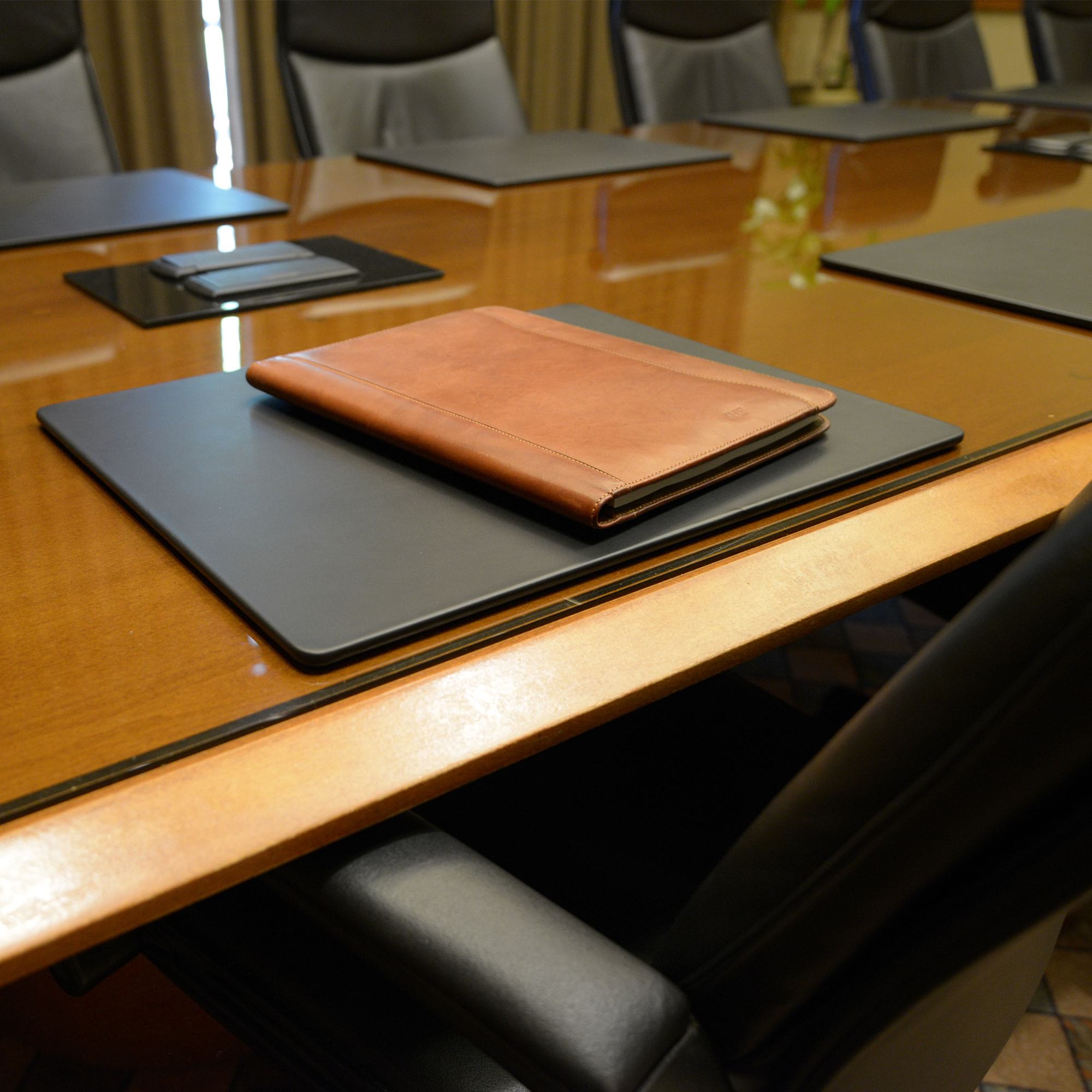Black Leatherette 20 x 16 Conference Table Pad