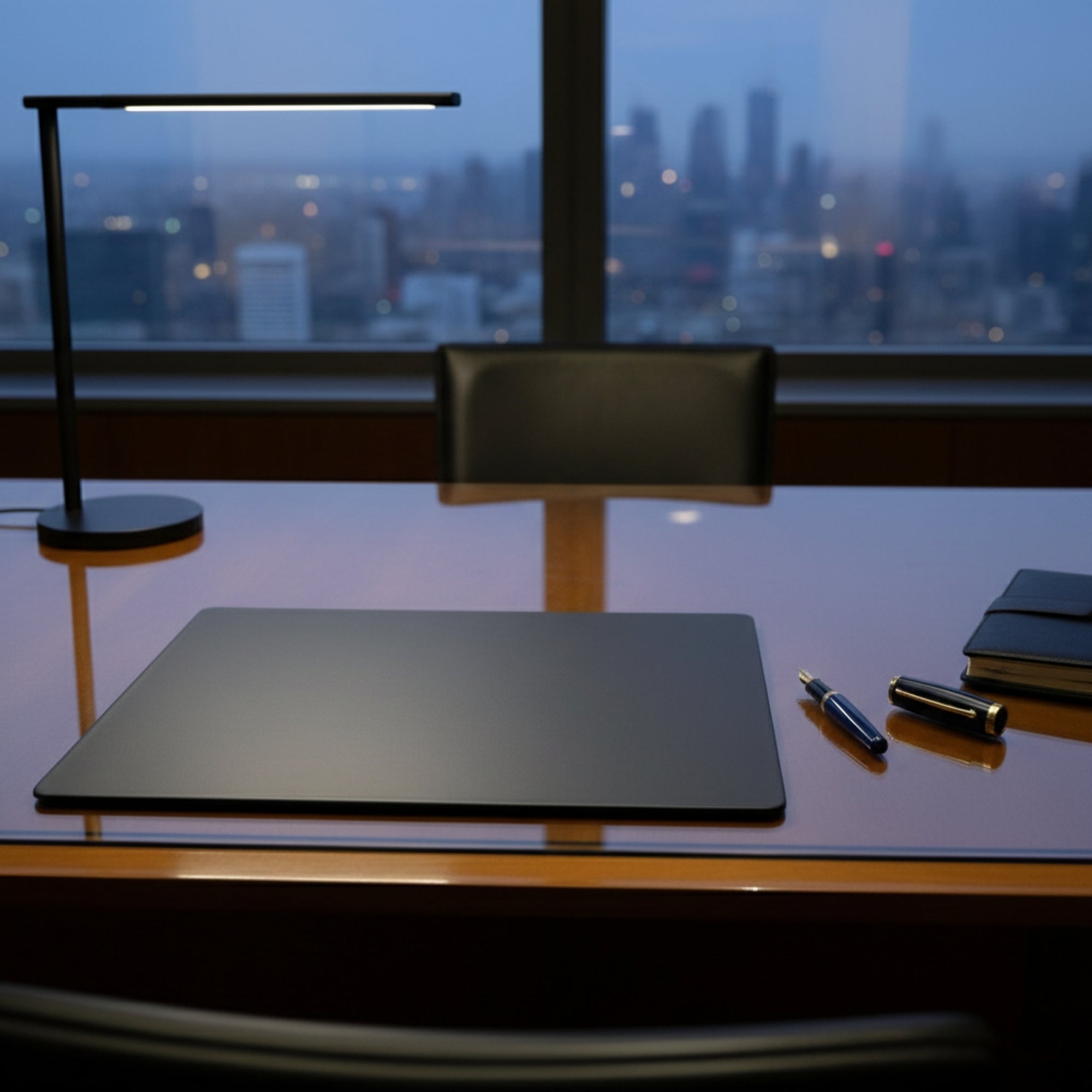 Black Leatherette 20 x 16 Conference Table Pad