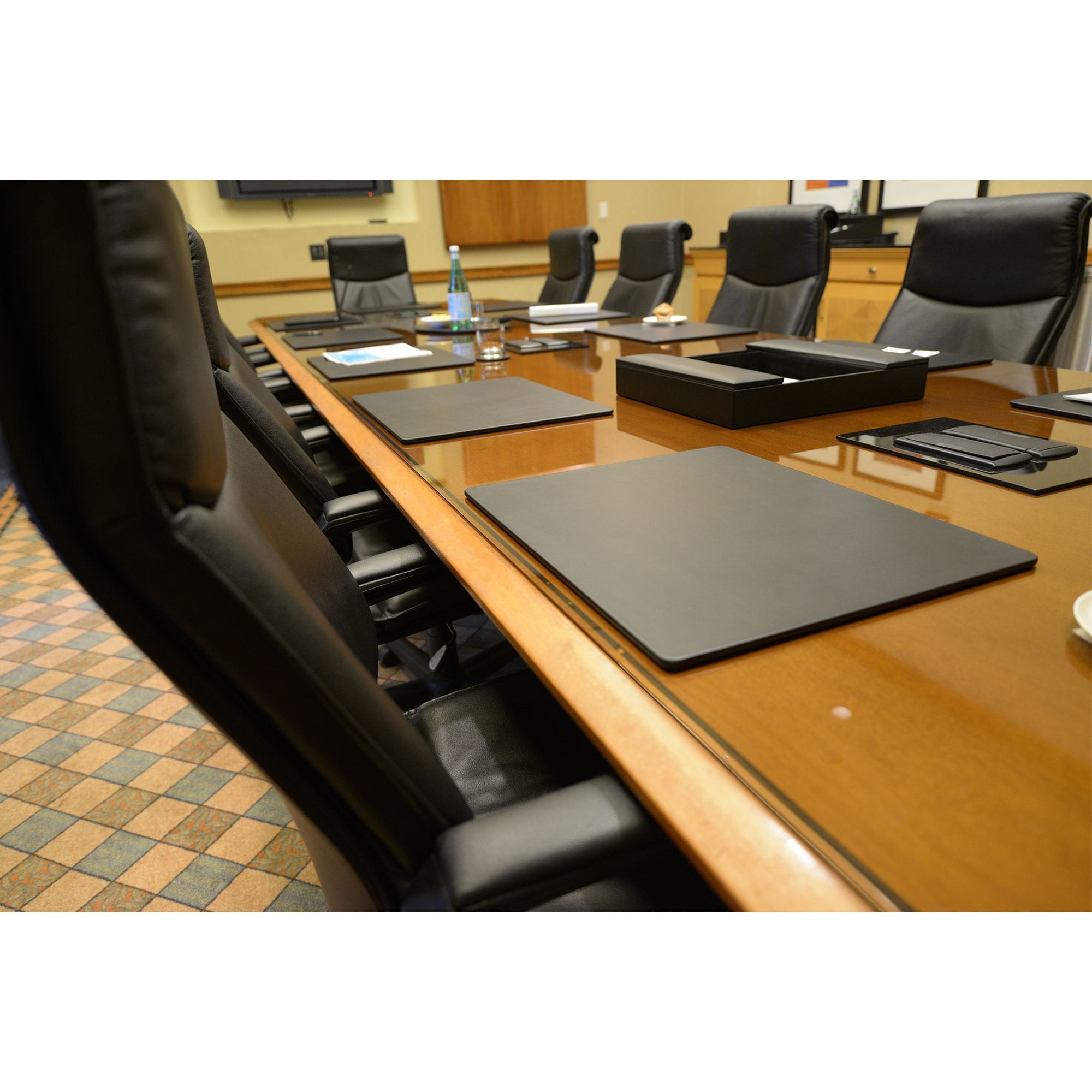 Black Leatherette 20 x 16 Conference Table Pad
