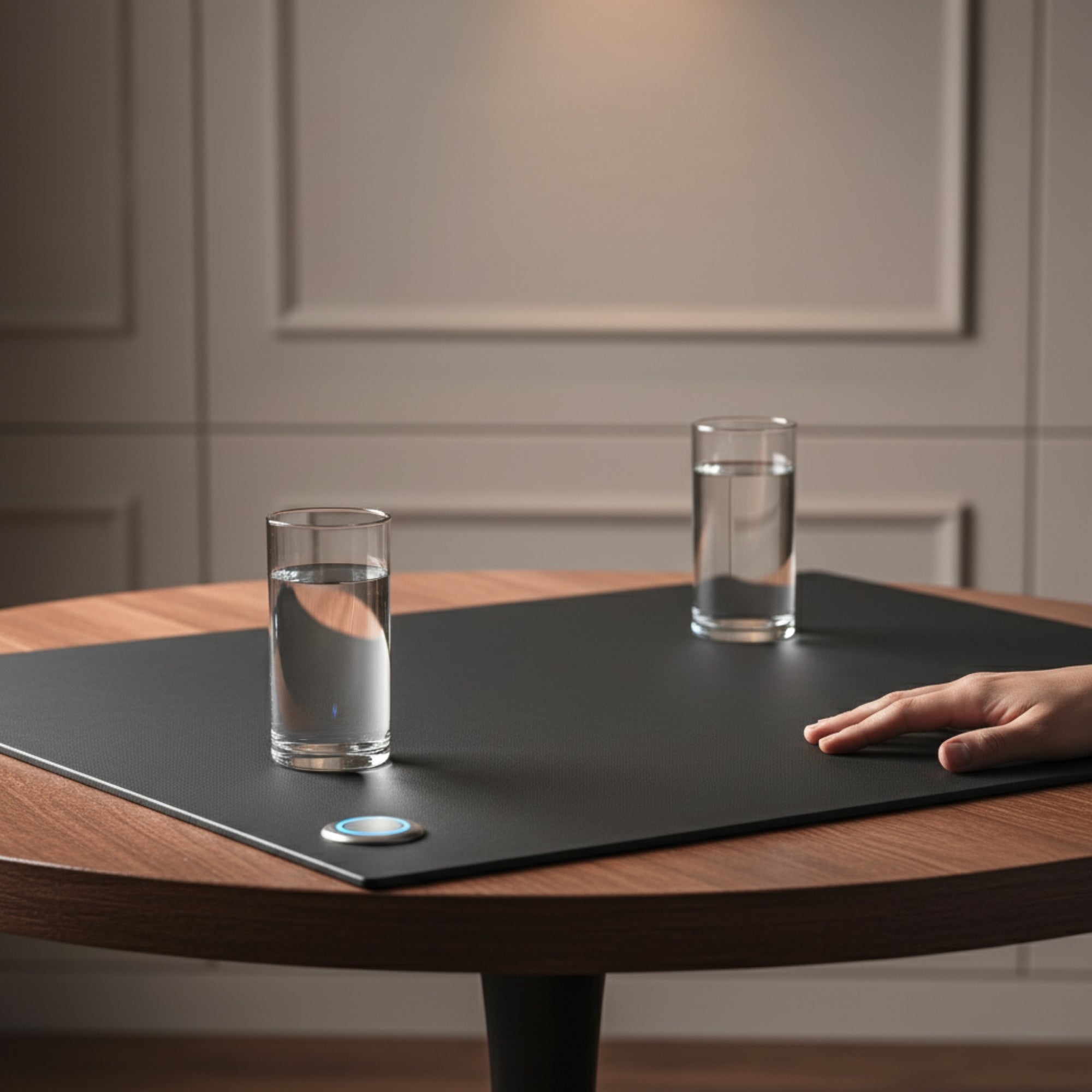 Black Leatherette 38" x 24" Desk Mat without Rails