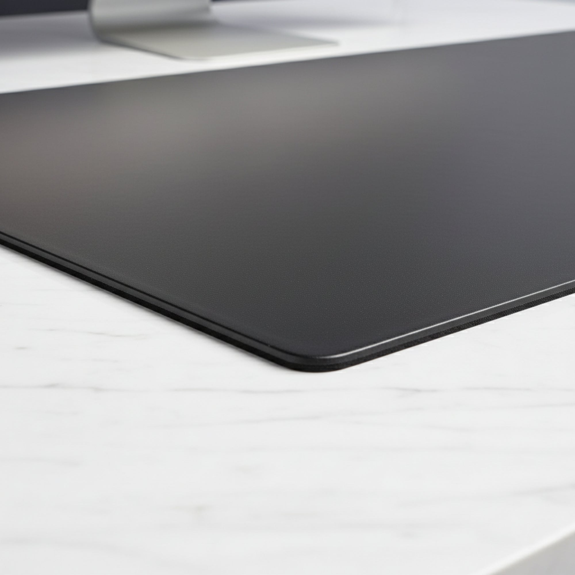 Black Leatherette 34" x 20" Desk Mat without Rails