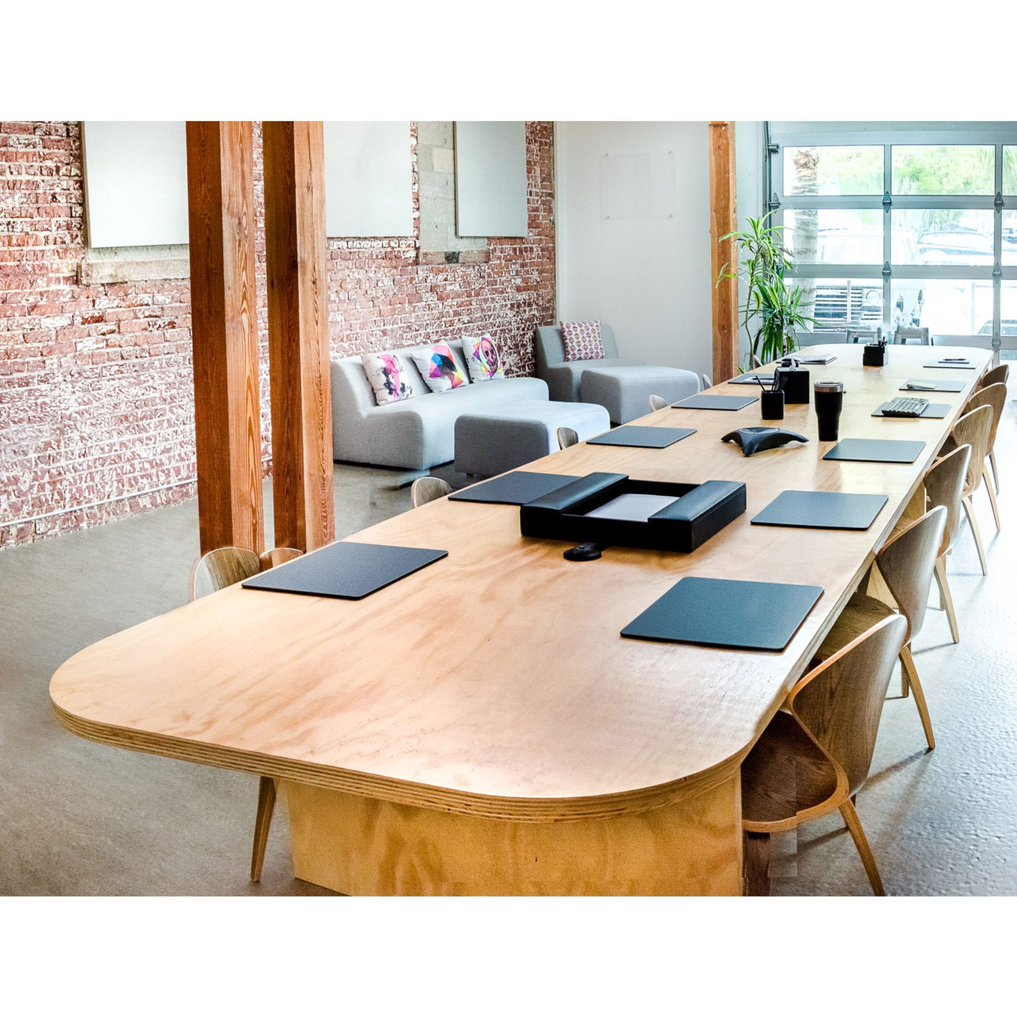 Black Leatherette 14 x 11.5 Conference Table Pad