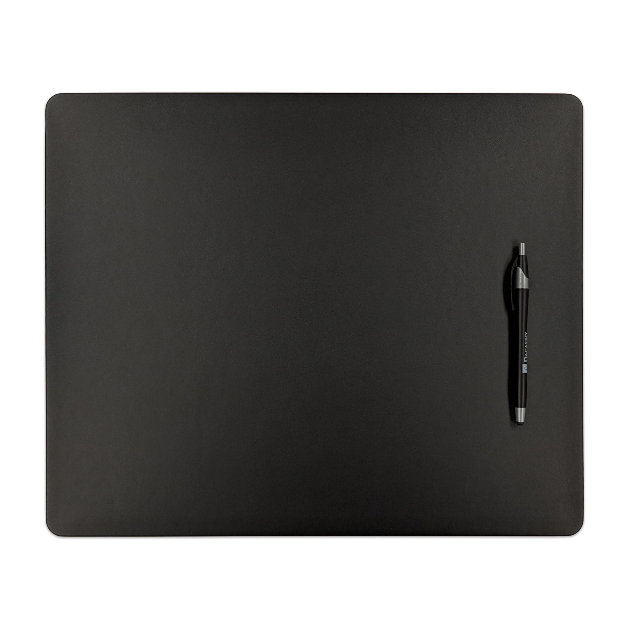 Black Leatherette 17" x 14" Conference Pad With Rubberized Enhanced Non-Slip Backing