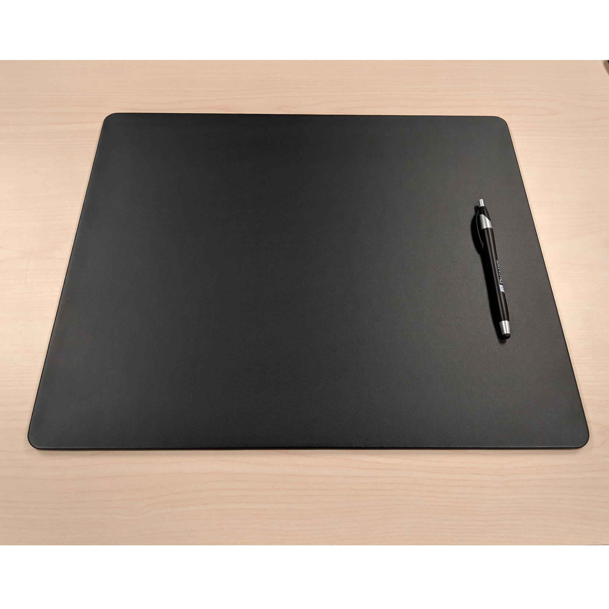 Black Leatherette 17" x 14" Conference Pad With Rubberized Enhanced Non-Slip Backing