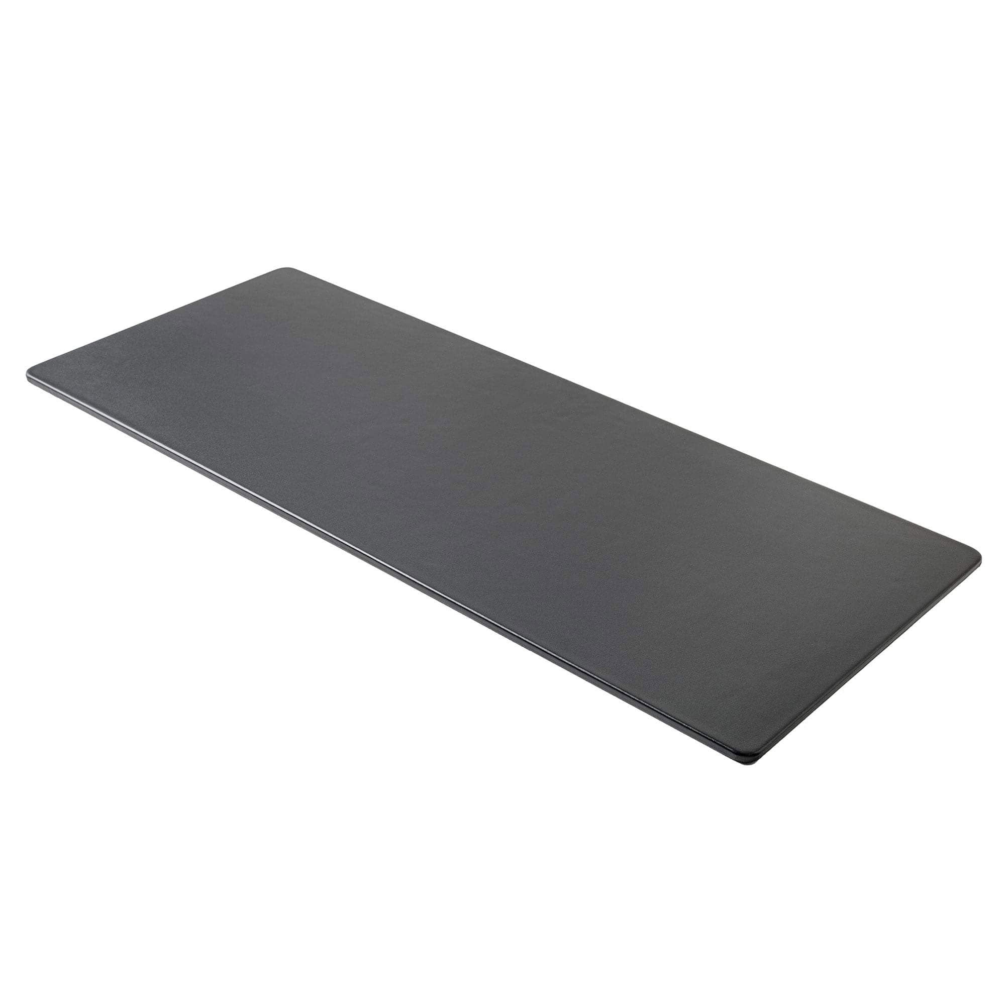 Black Leather 34" x 14" Conference Table Single Runner With Rubberized Enhanced Non-Slip Backing
