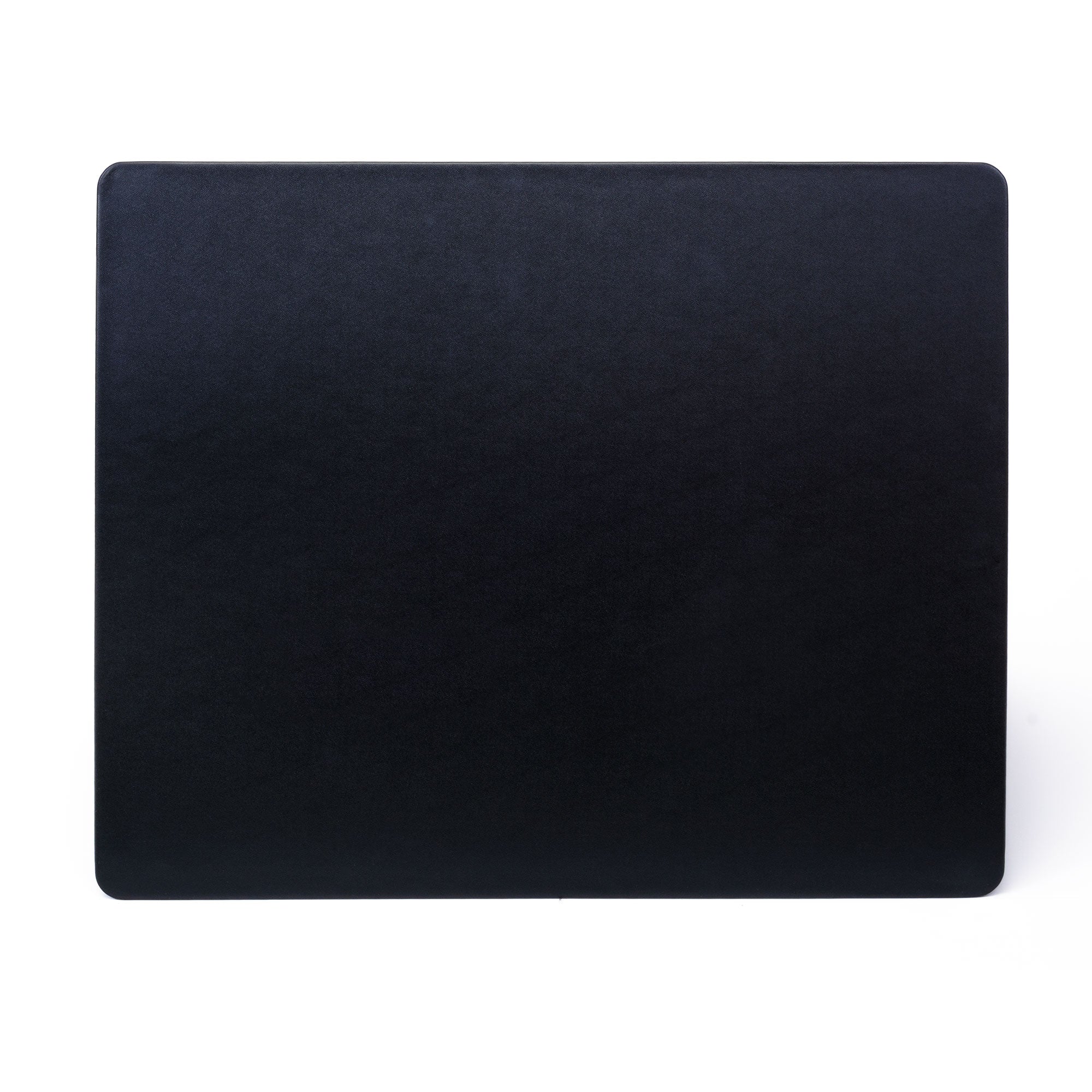 Black Leatherette 17" x 14" Conference Table Pad with Thin Metal Core
