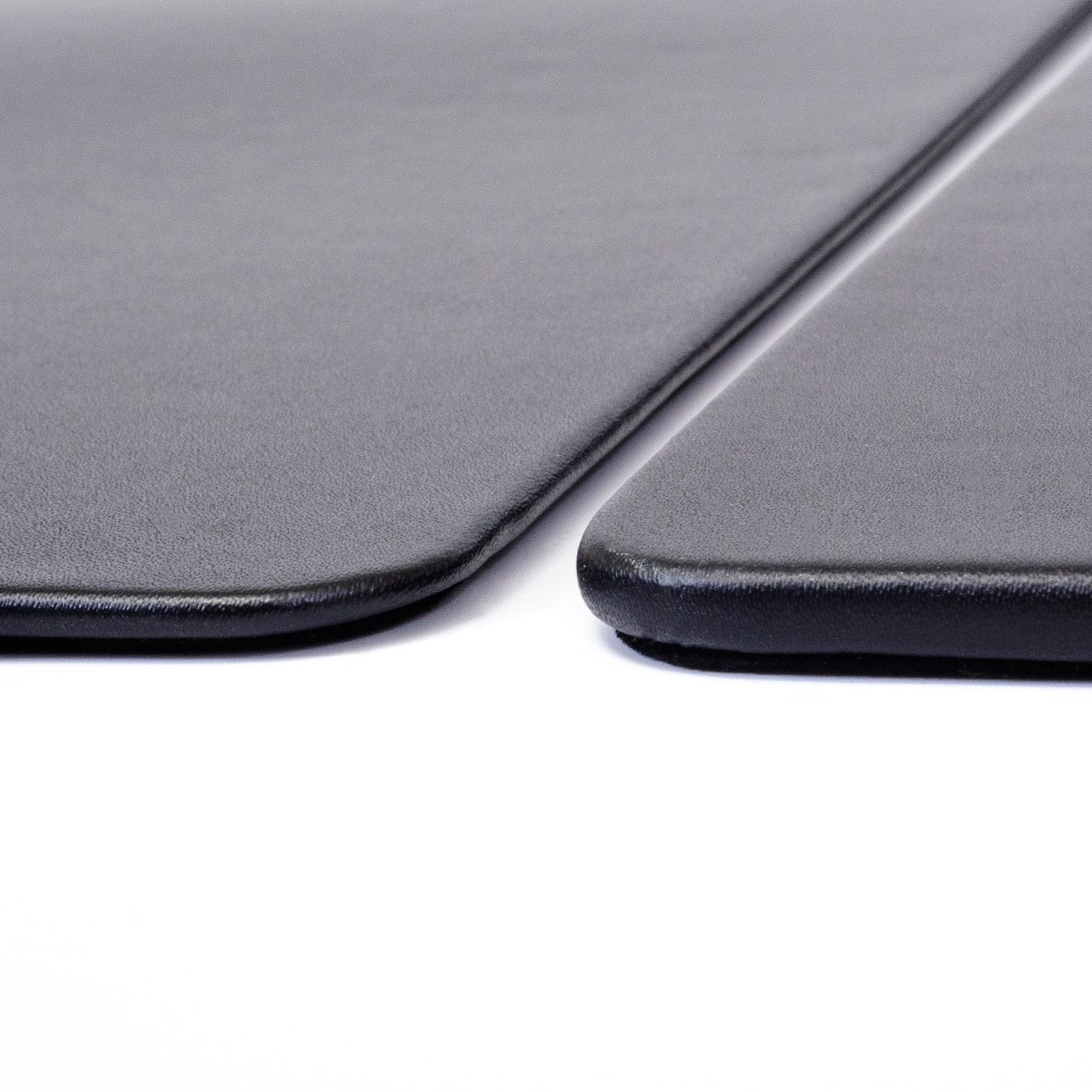 Black Leatherette 17" x 14" Conference Table Pad with Thin Metal Core