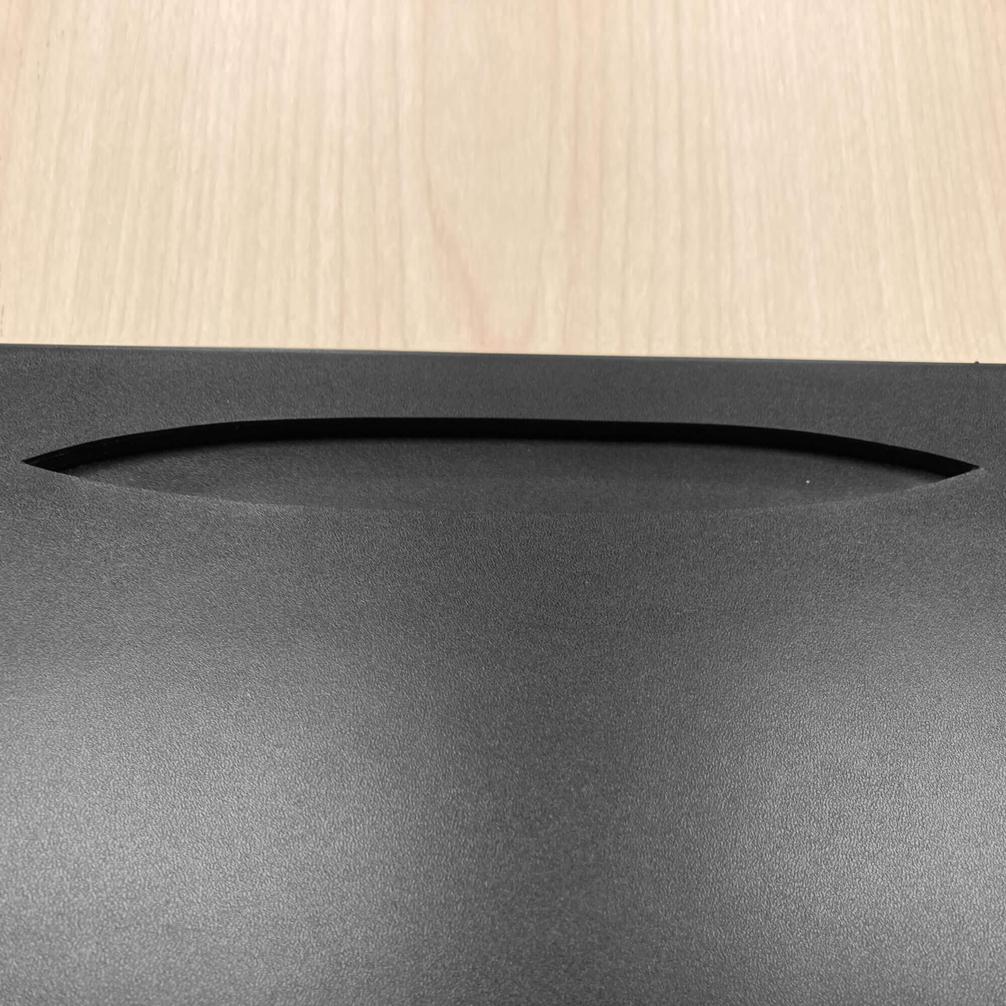 Black Leatherette Conference Table Pad with Pen Well, 17 x 14
