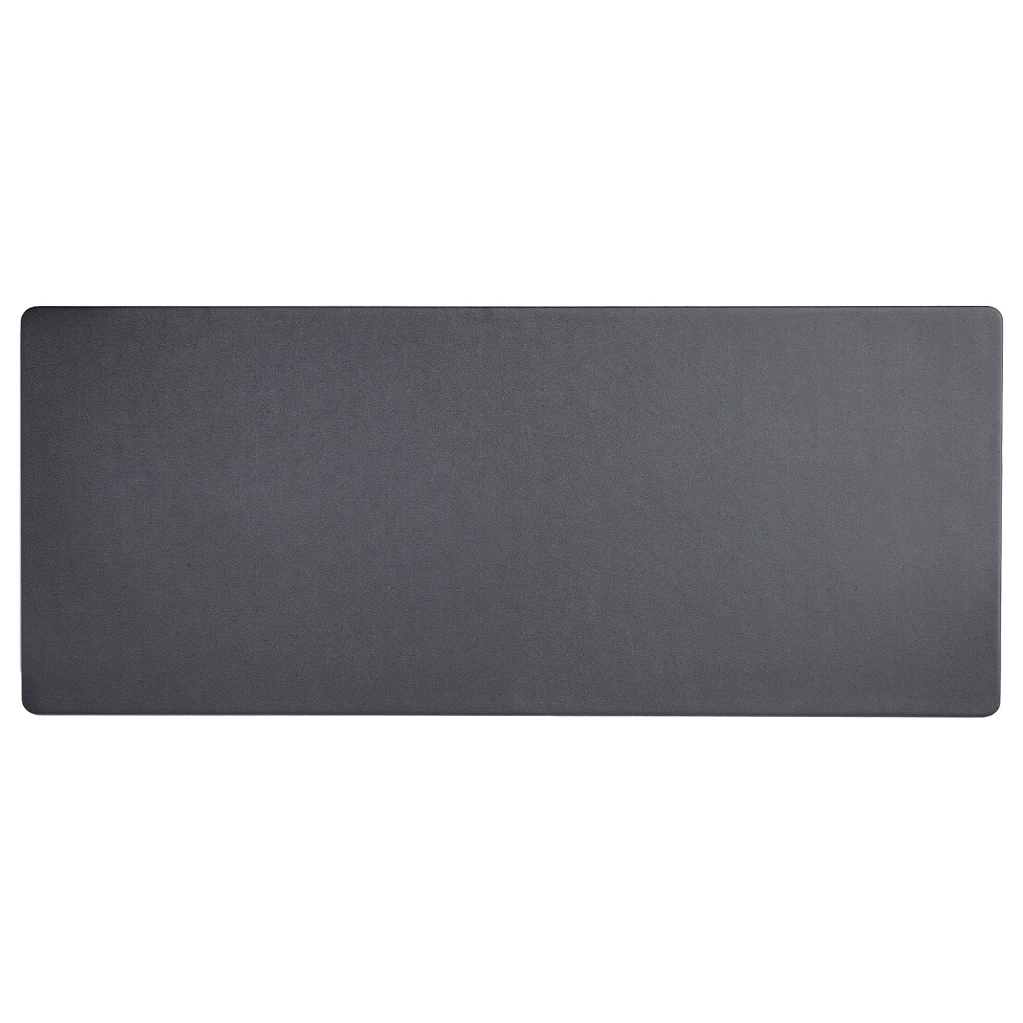 Black Leatherette 34" x 14" Keyboard/Mouse Desk Mat With Rubberized Enhanced Non-Slip Backing