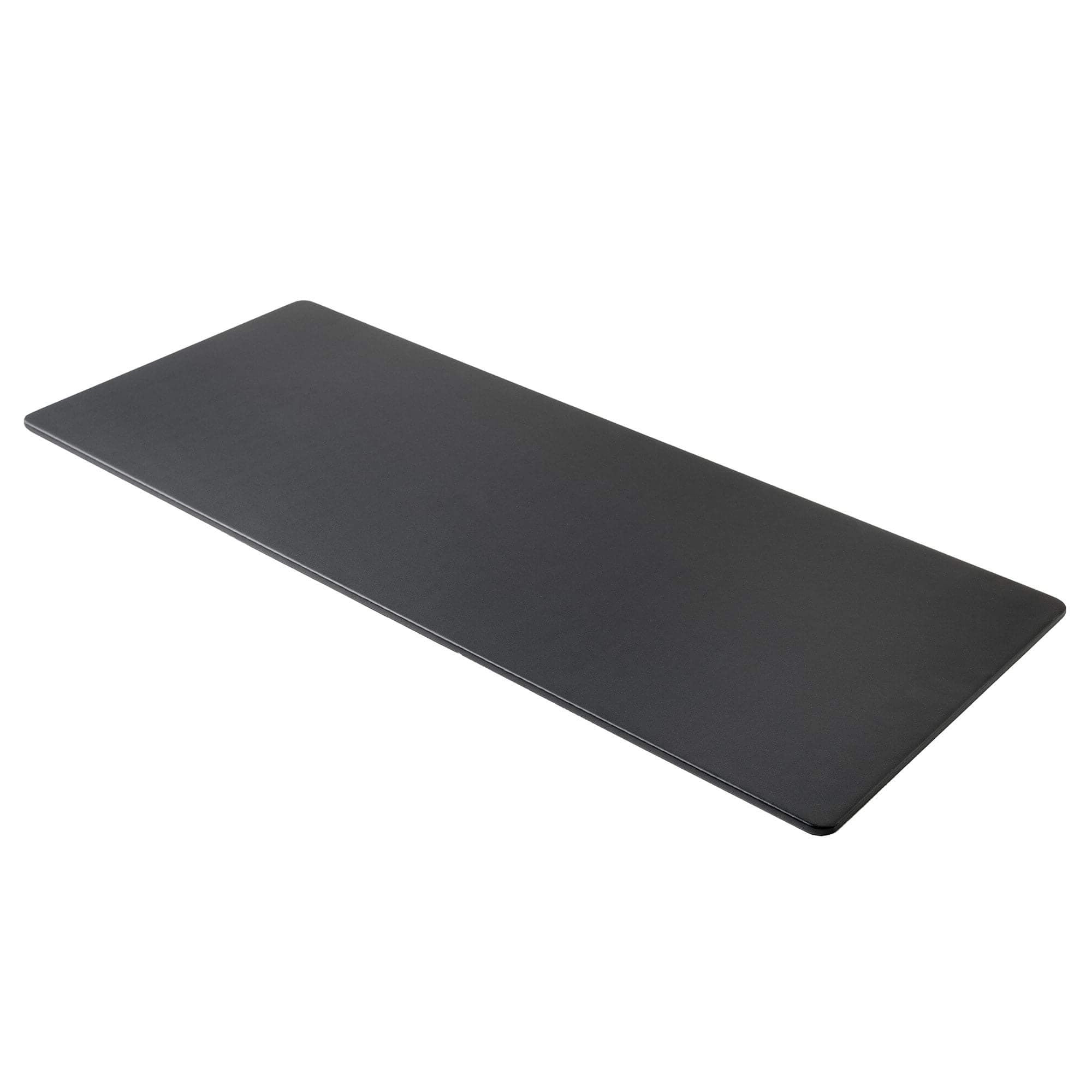 Black Leatherette 34" x 14" Keyboard/Mouse Desk Mat With Rubberized Enhanced Non-Slip Backing