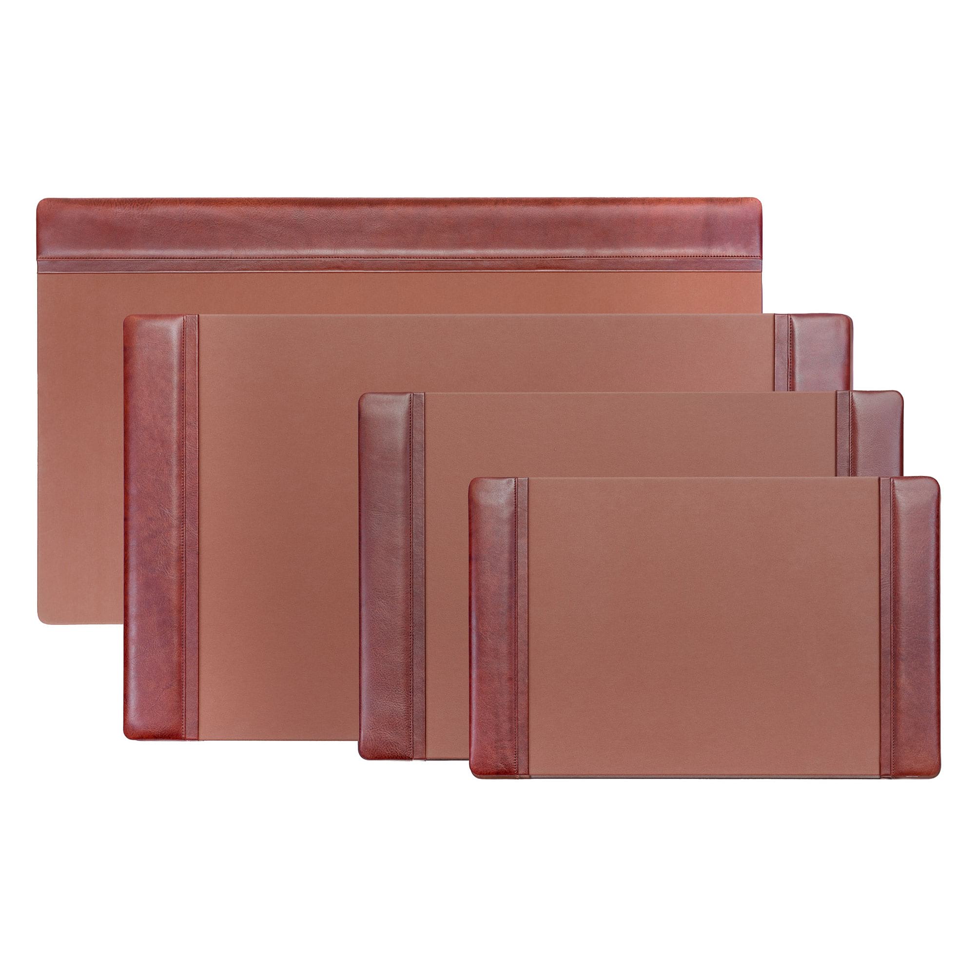 Mocha Leather 25.5" x 17.25" Side-Rail Desk Pad