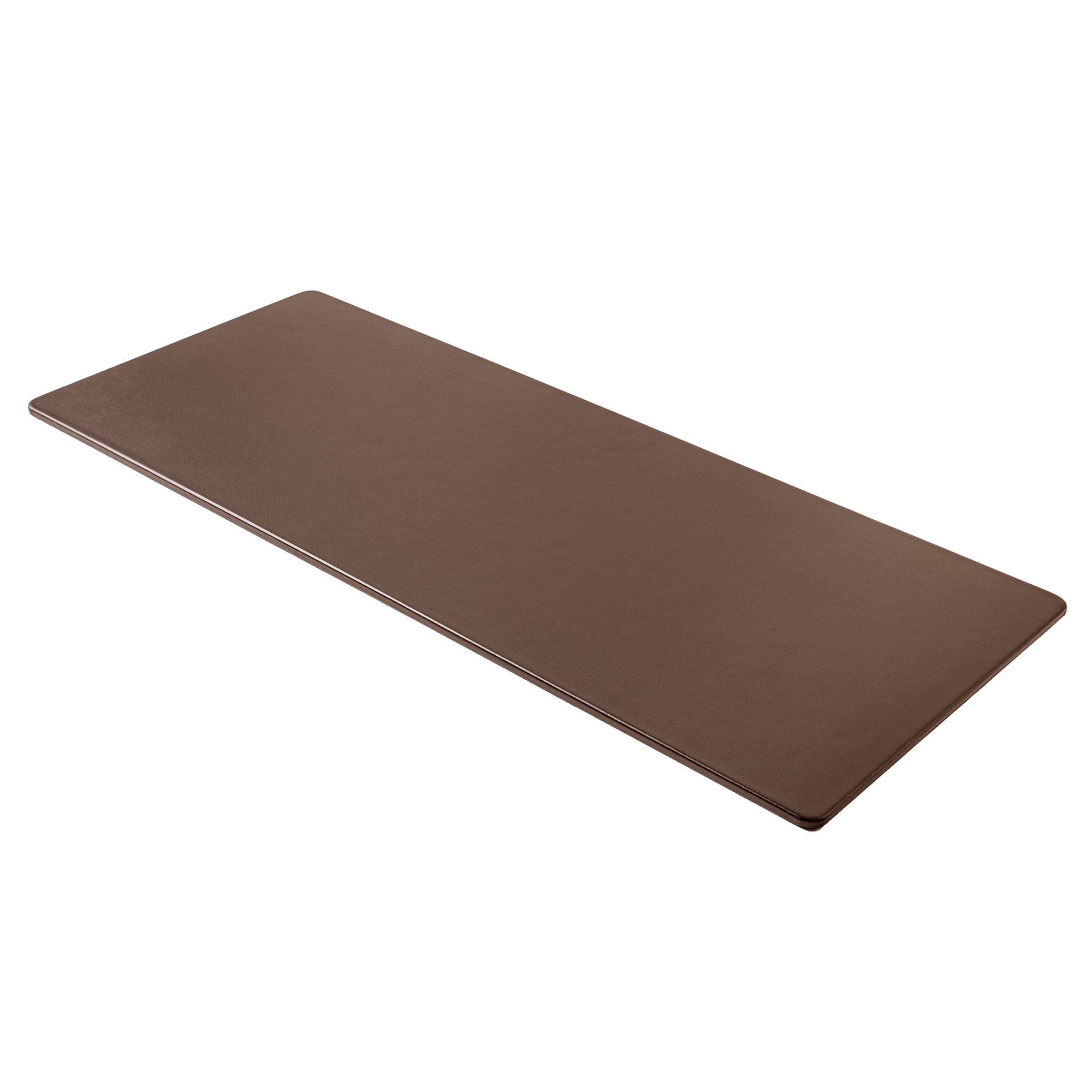Chocolate Brown Leatherette 34" x 14" Keyboard/Mouse Desk Mat With Rubberized Enhanced Non-Slip Backing