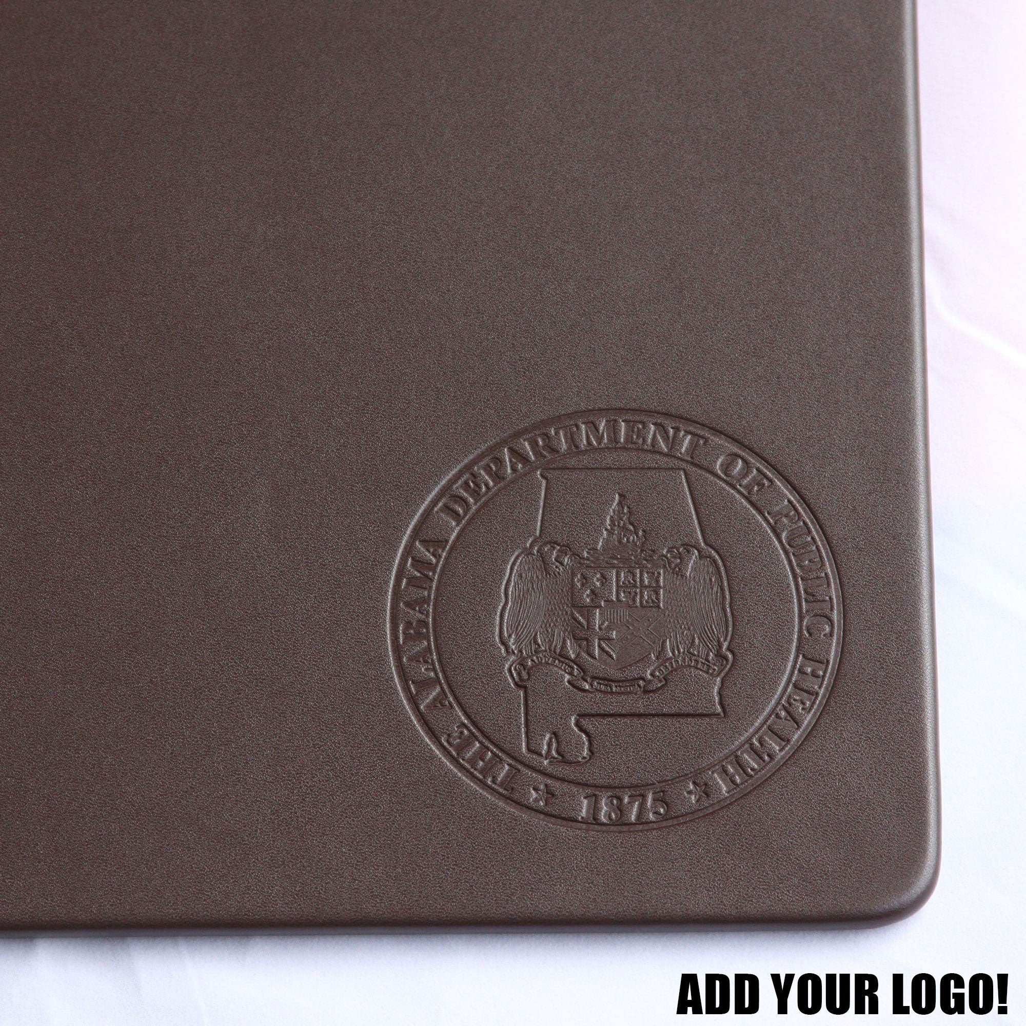 Chocolate Brown Leatherette 34" x 14" Keyboard/Mouse Desk Mat With Rubberized Enhanced Non-Slip Backing