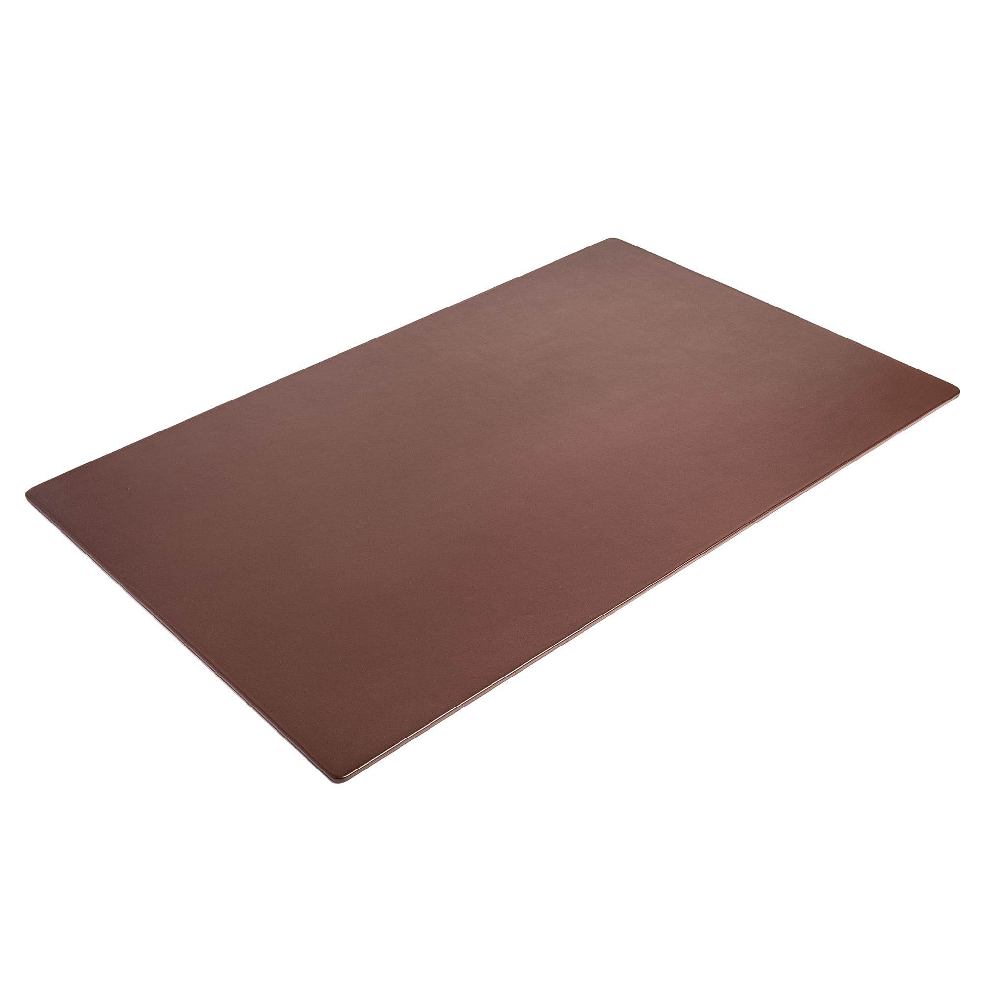 Chocolate Brown Leather 38" x 24" Desk Mat without Rails