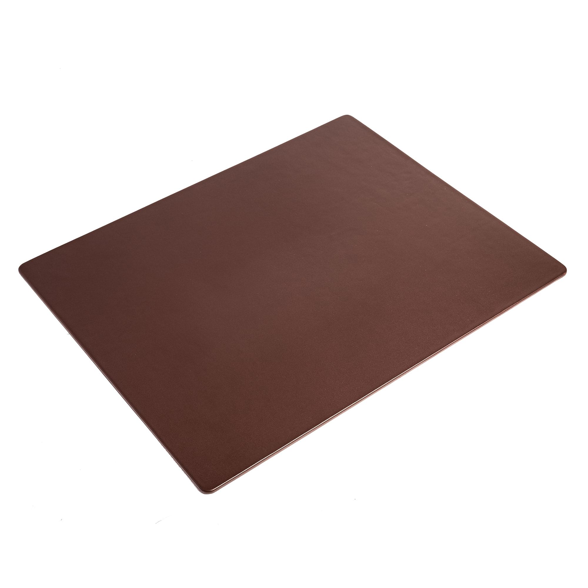 Chocolate Brown Leather 24" x 19" Desk Mat without Rails