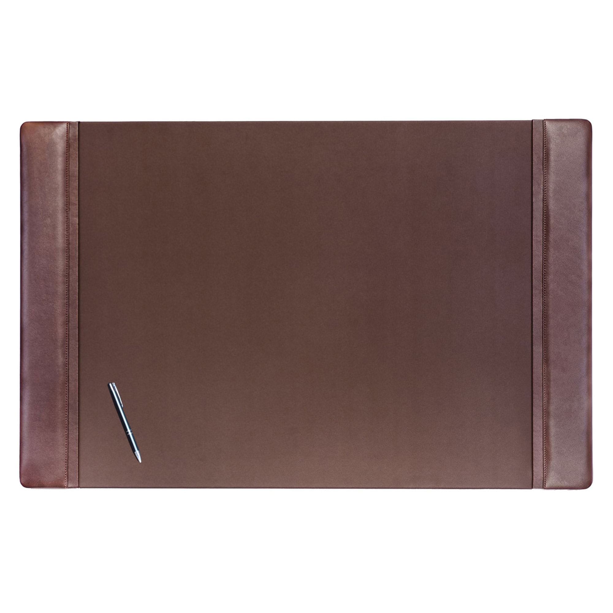 Chocolate Brown Leather 38" x 24" Desk Pad
