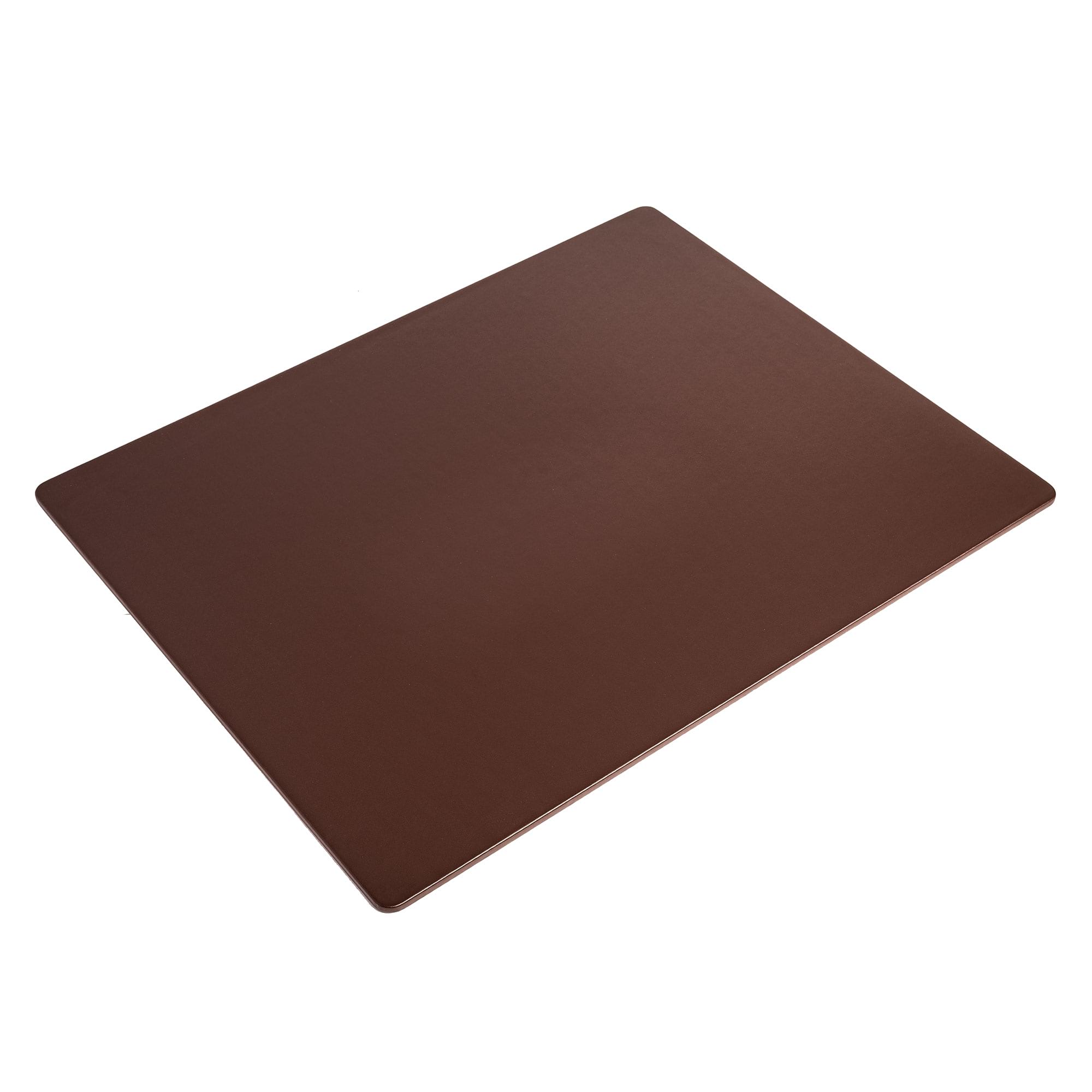 Chocolate Brown Leatherette 24" x 19" Desk Mat without Rails