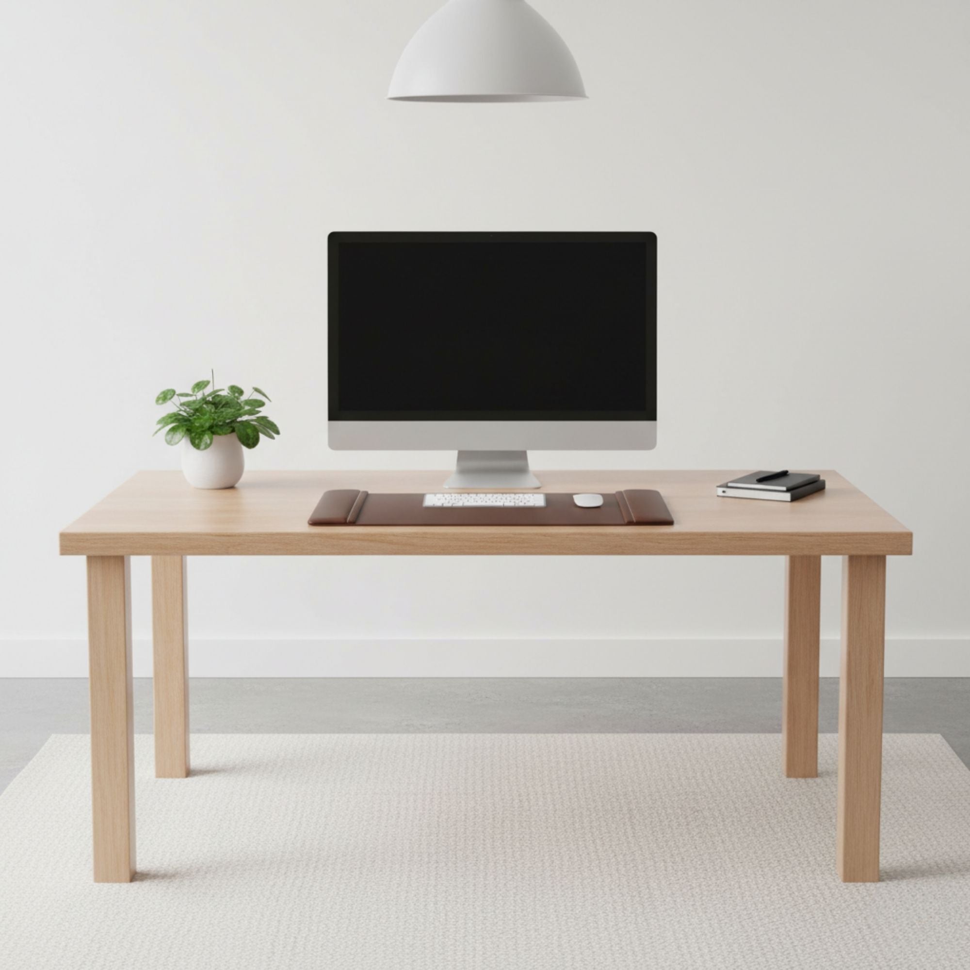 Chocolate Brown Leather 22" x 14" Desk Pad