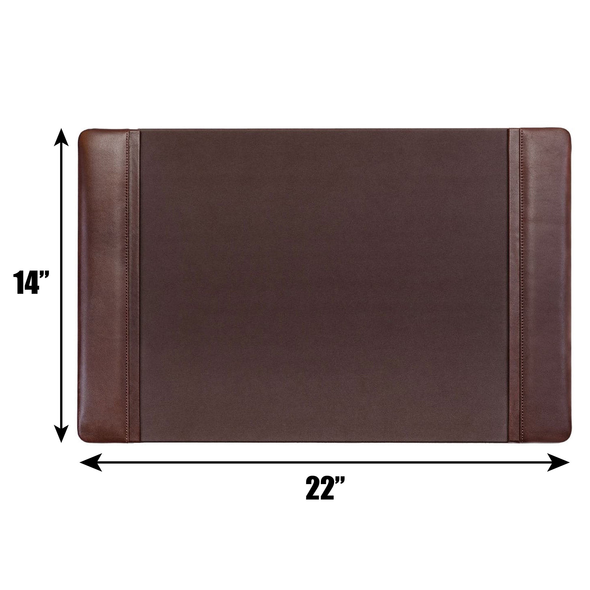 Chocolate Brown Leather 22" x 14" Desk Pad