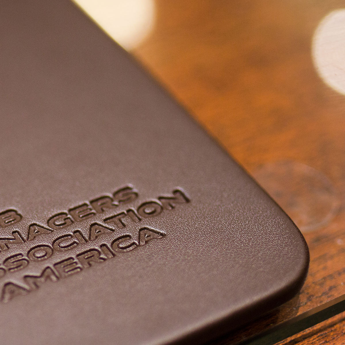 Chocolate Brown Leather 20" x 16" Conference Table Pad