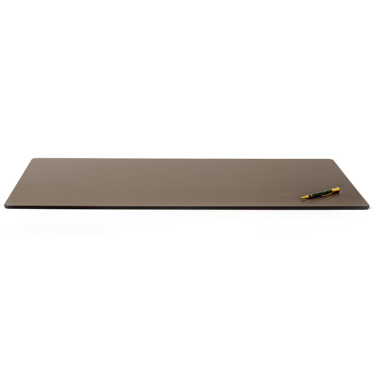 Chocolate Brown Leatherette 34" x 20" Desk Mat without Rails